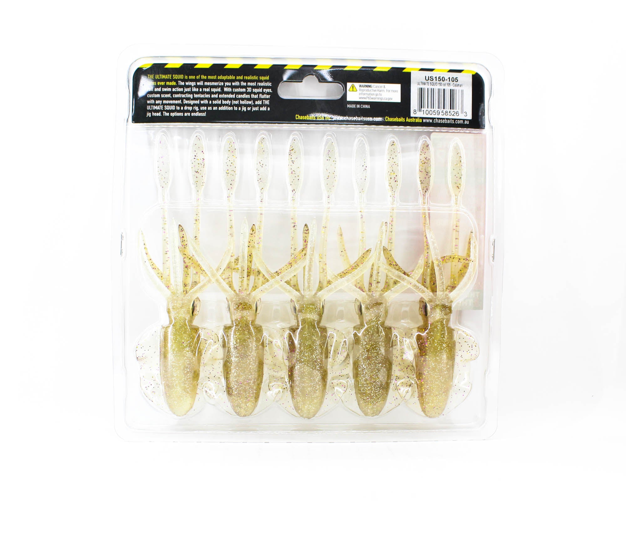 chasebaits the ultimate squid fishing lure Chasebaits Ultimate Squid 150 mm Sinking Lure 5/pack 105 (5263)