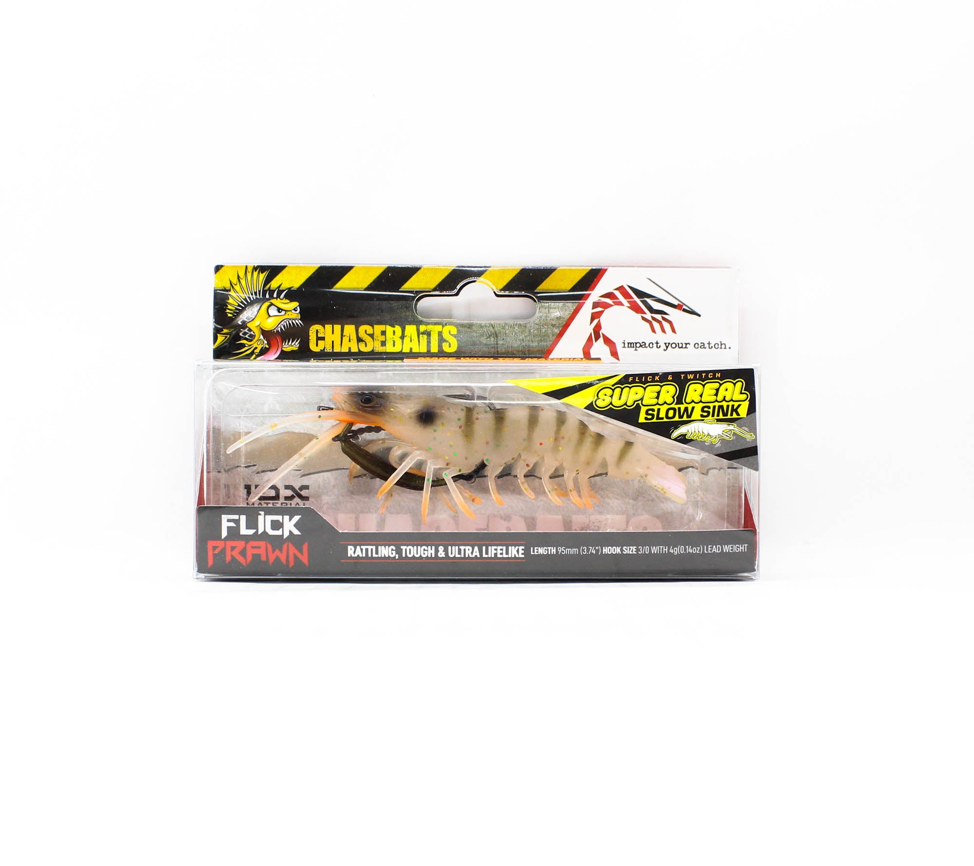 Chasebaits Flick Prawn 95 mm 4 grams Sinking Lure 09 (5874)