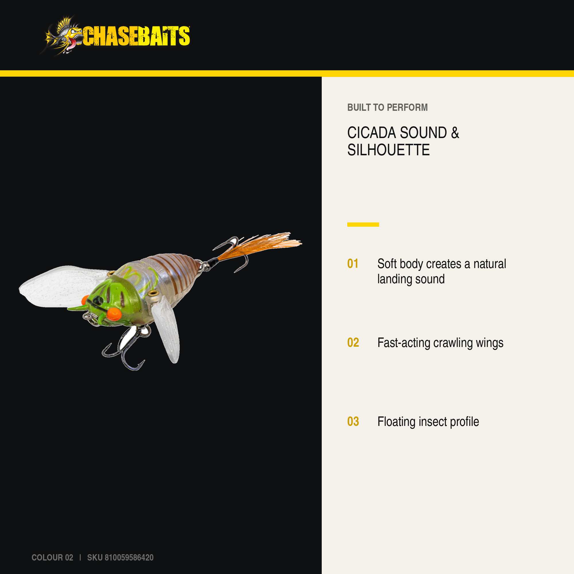 Chasebaits Ripple Cicada 55 mm Floating Lure 02 (6420)