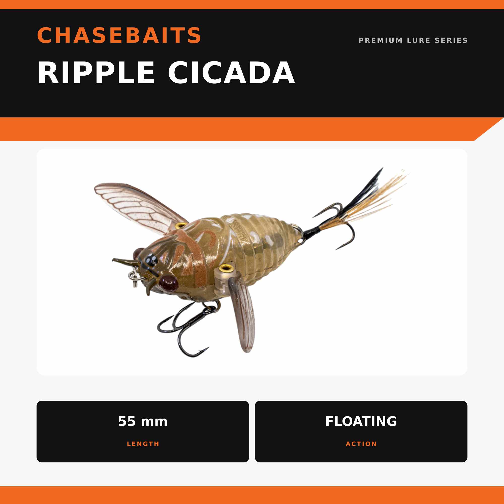 Chasebaits Ripple Cicada 55 mm Floating Lure 04 (6444)