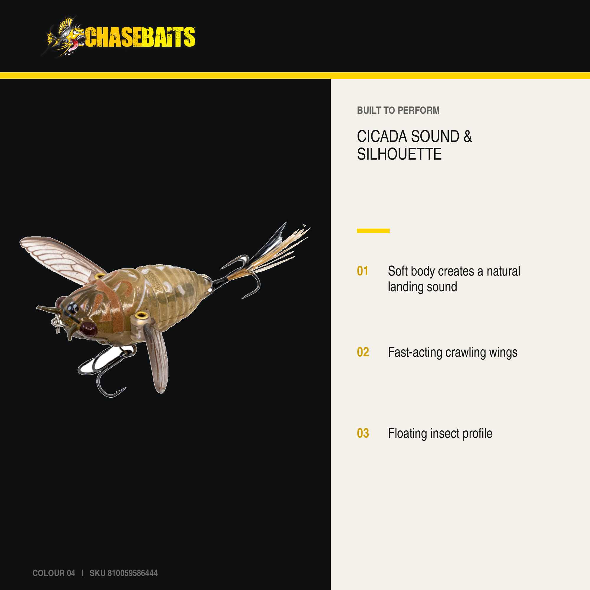 Chasebaits Ripple Cicada 55 mm Floating Lure 04 (6444)