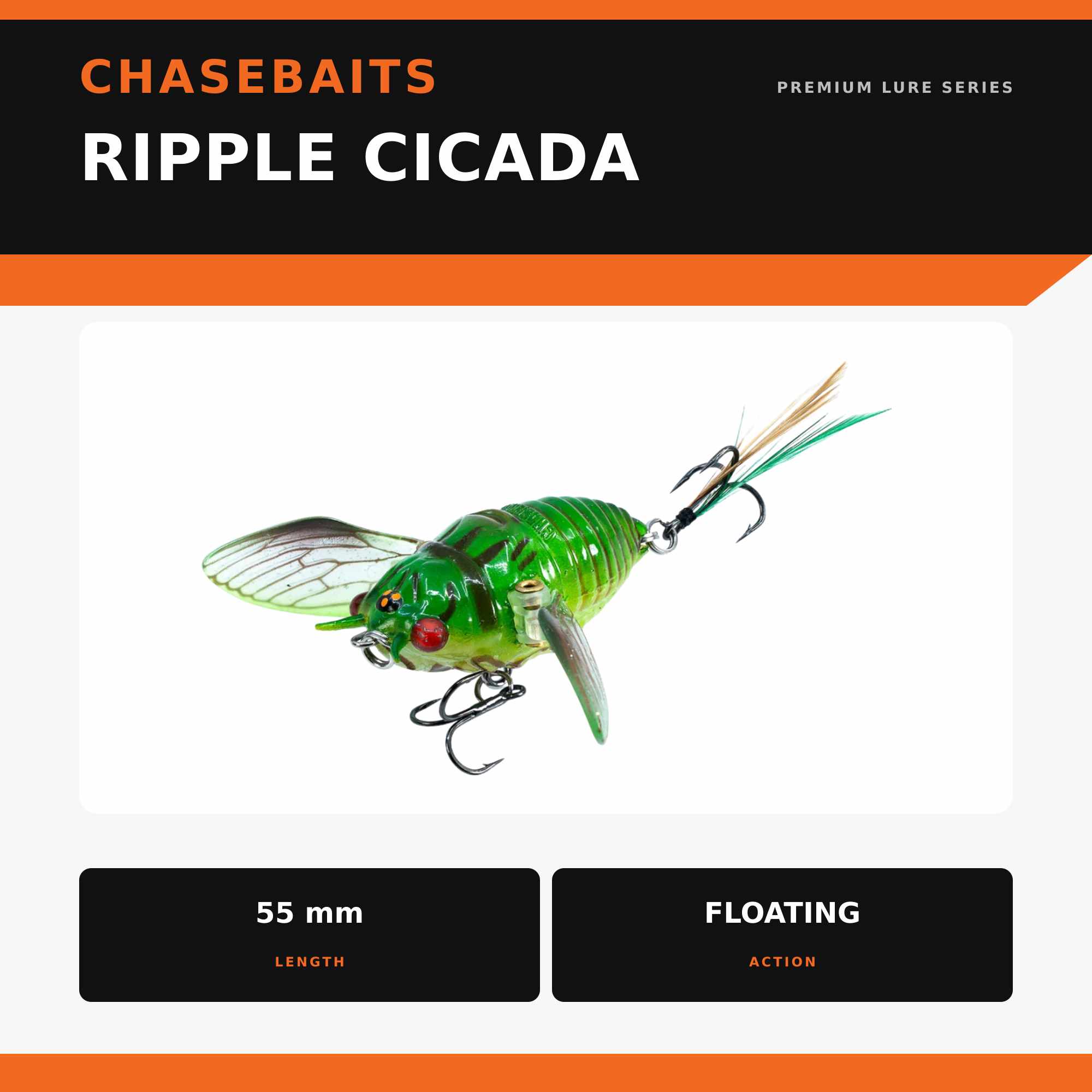 Chasebaits Ripple Cicada 55 mm Floating Lure 08 (6598)