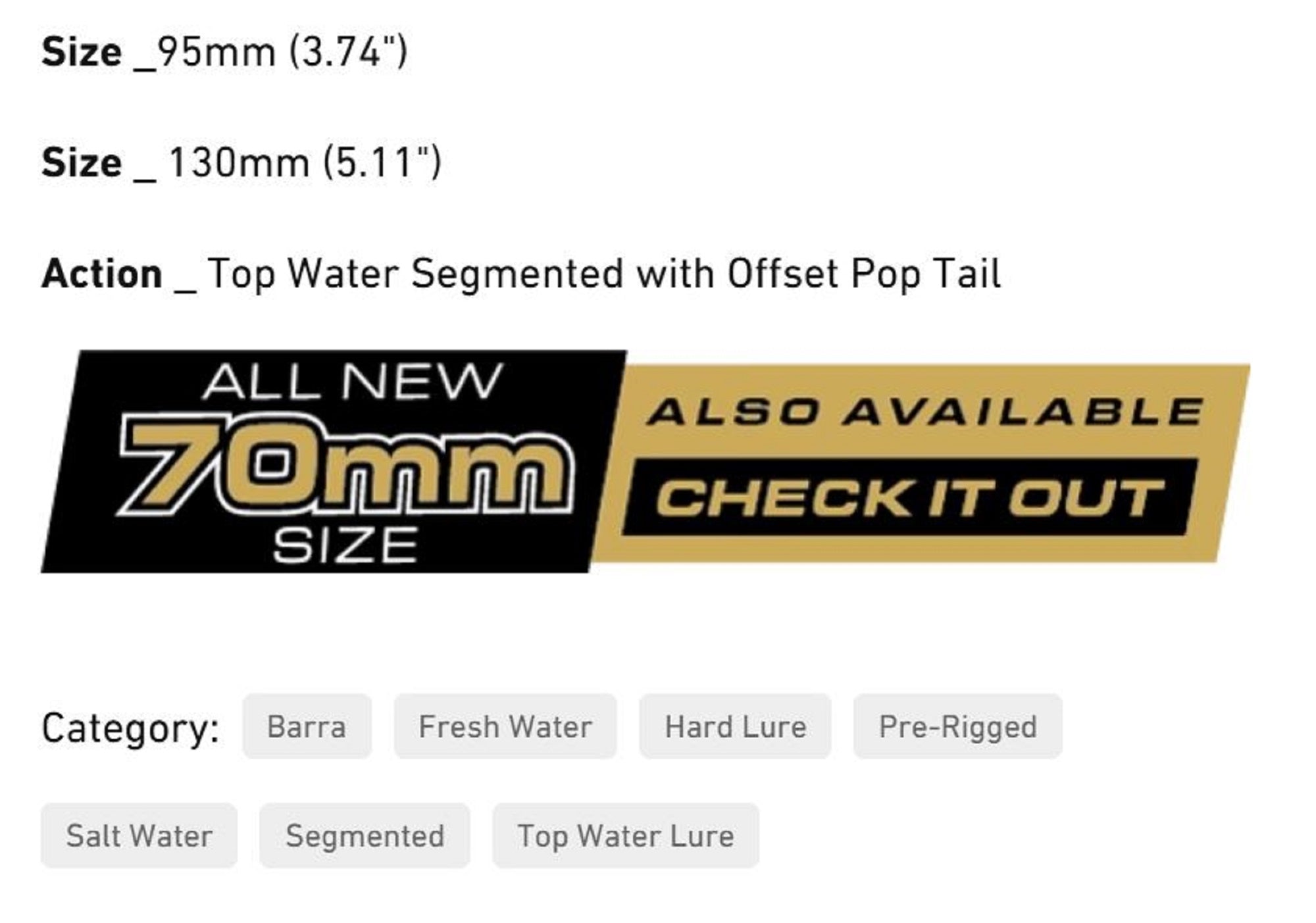 Chasebaits Drunken Mullet 130 mm 37 grams Floating Lure 10 (7090)