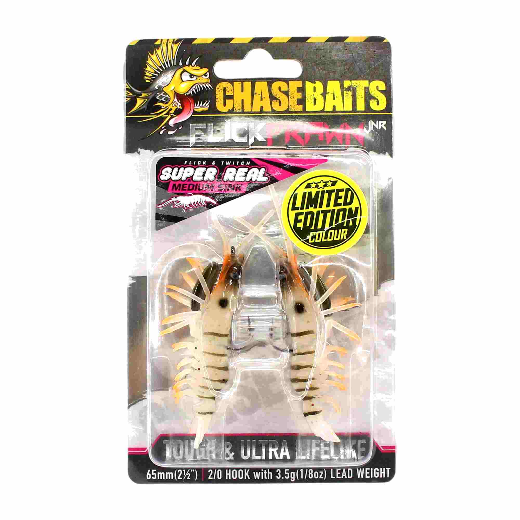 Chasebaits Flick Prawn 65 mm 3.5 grams Sinking Lure 2/pack 09 (7229)