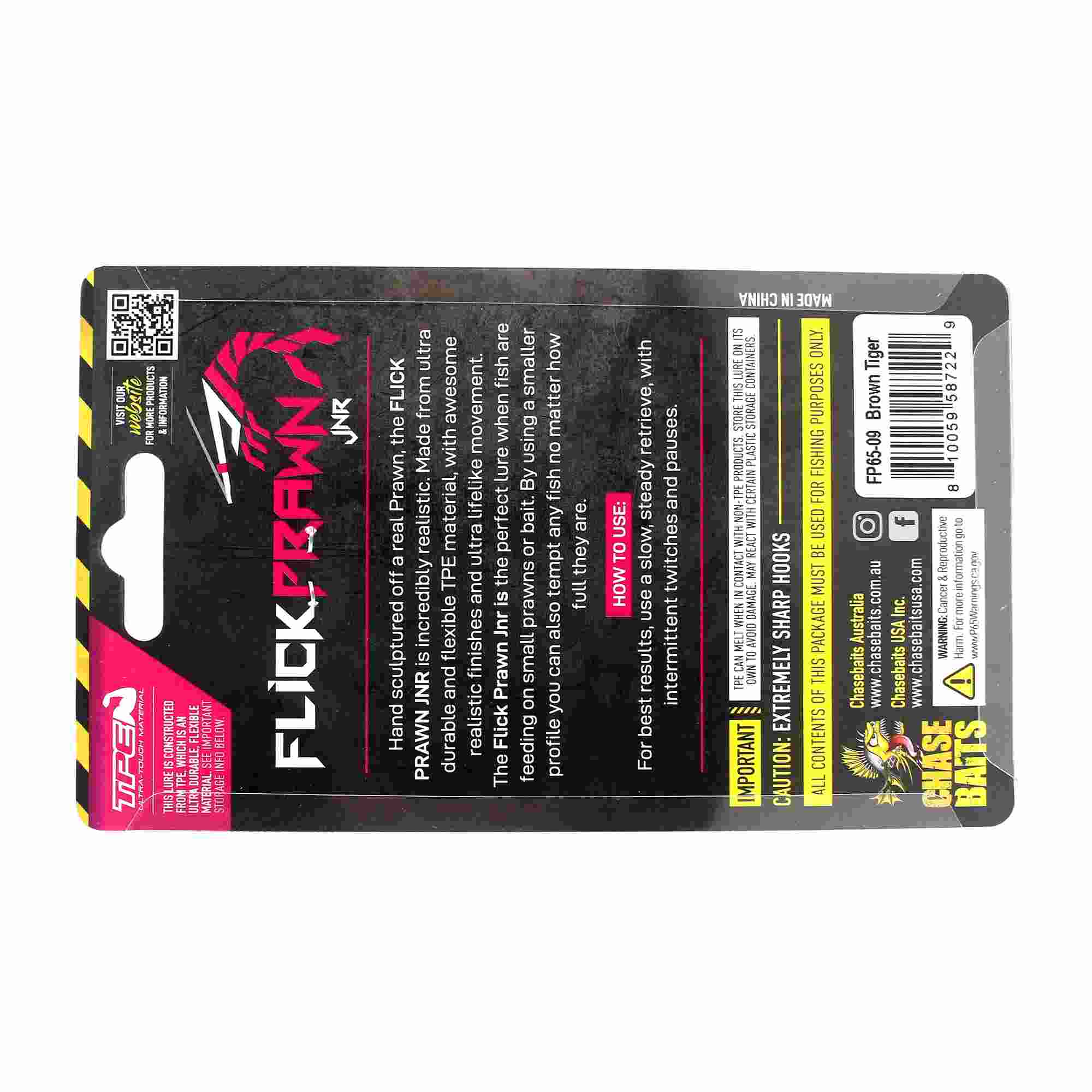 Chasebaits Flick Prawn 65 mm 3.5 grams Sinking Lure 2/pack 09 (7229)