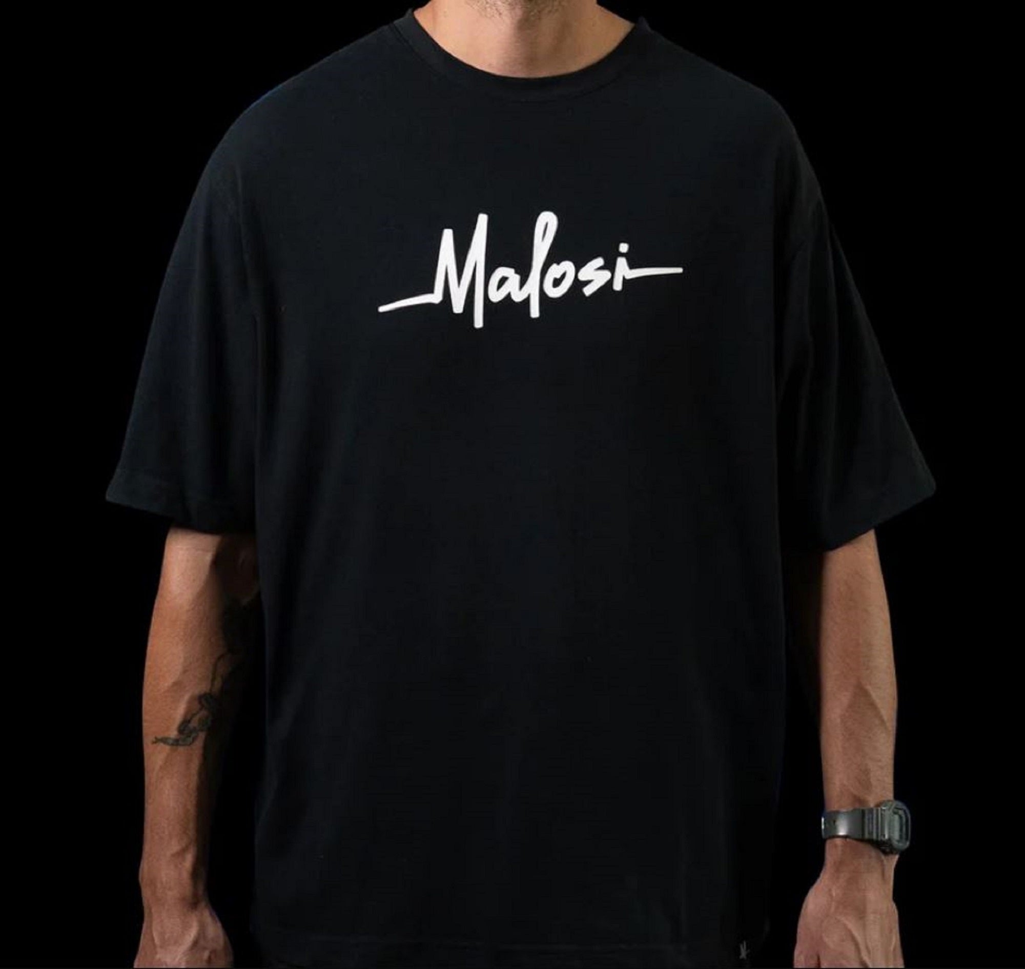 Malosi MAL-AP001-BLK-2XL Tee Shirt Staple Black Size 2XL (2287)