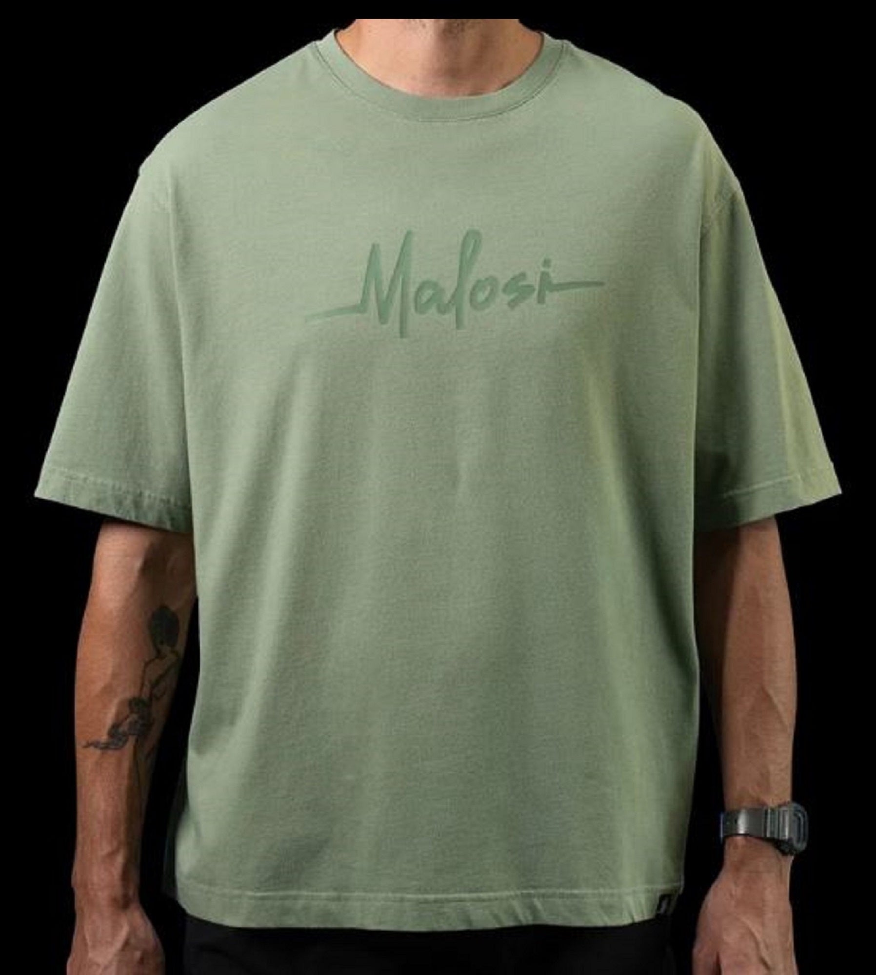 Malosi MAL-AP001-GRN-3XL Tee Shirt Staple Green Size 3XL (2430)