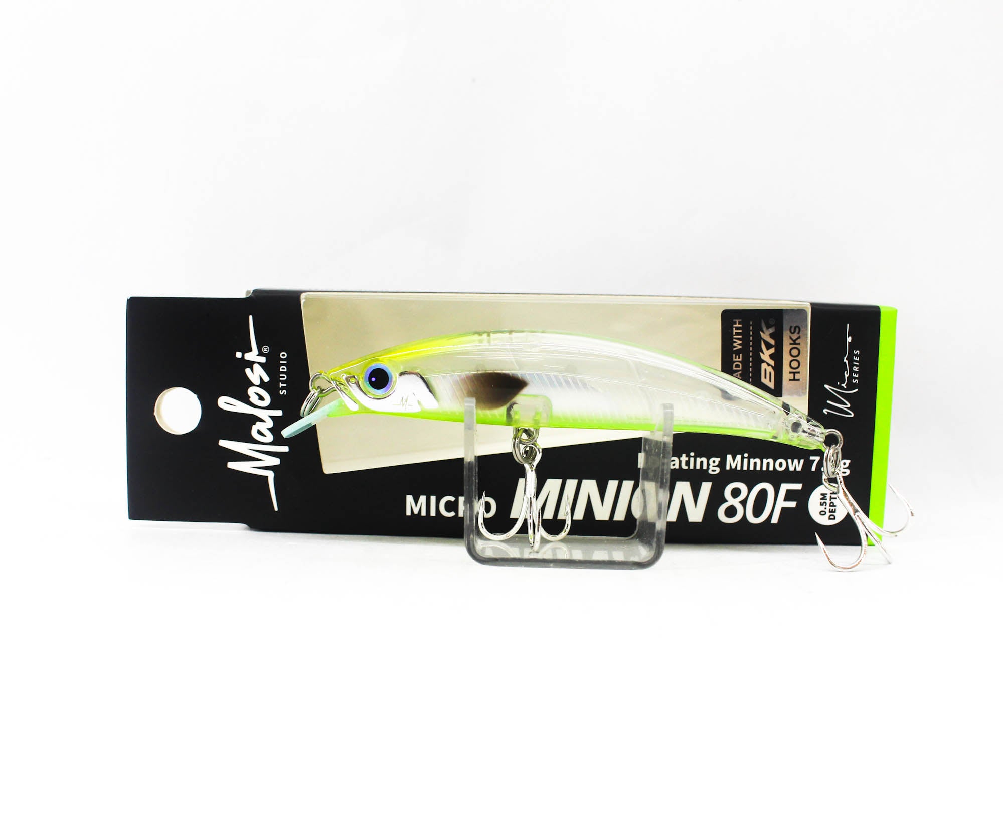 Malosi MI80F-WI Minnow Micro Minion 80F Floating Lure Wasabi (4533)