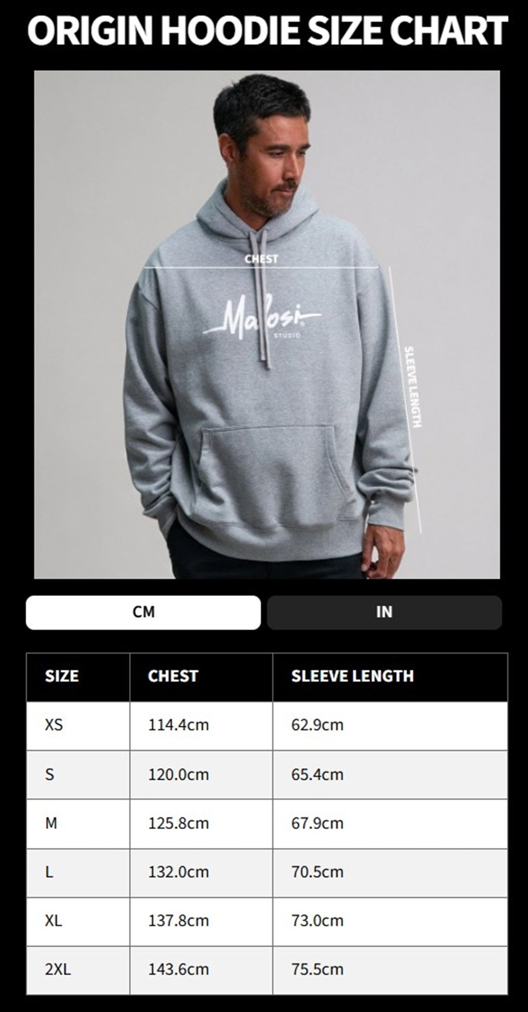 Malosi MAL-AP007-BLK-M Fishing Hoodie Origin Black Size M (4922)