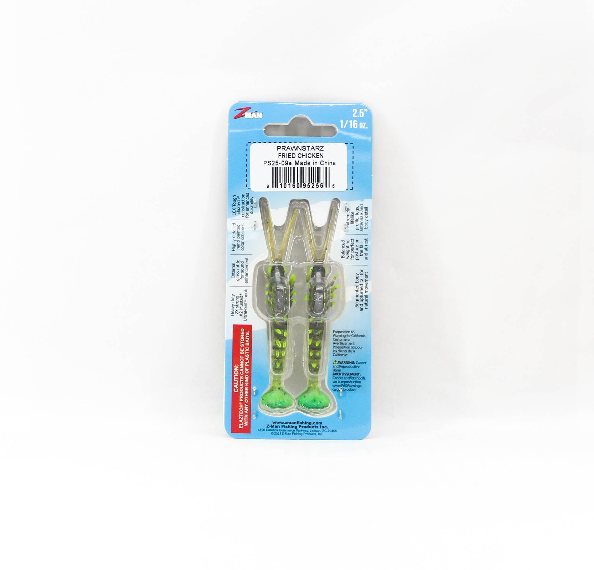 Zman Soft Lure PrawnstarZ 2.5 Inch 2/Pack Fried Chicken (2565)