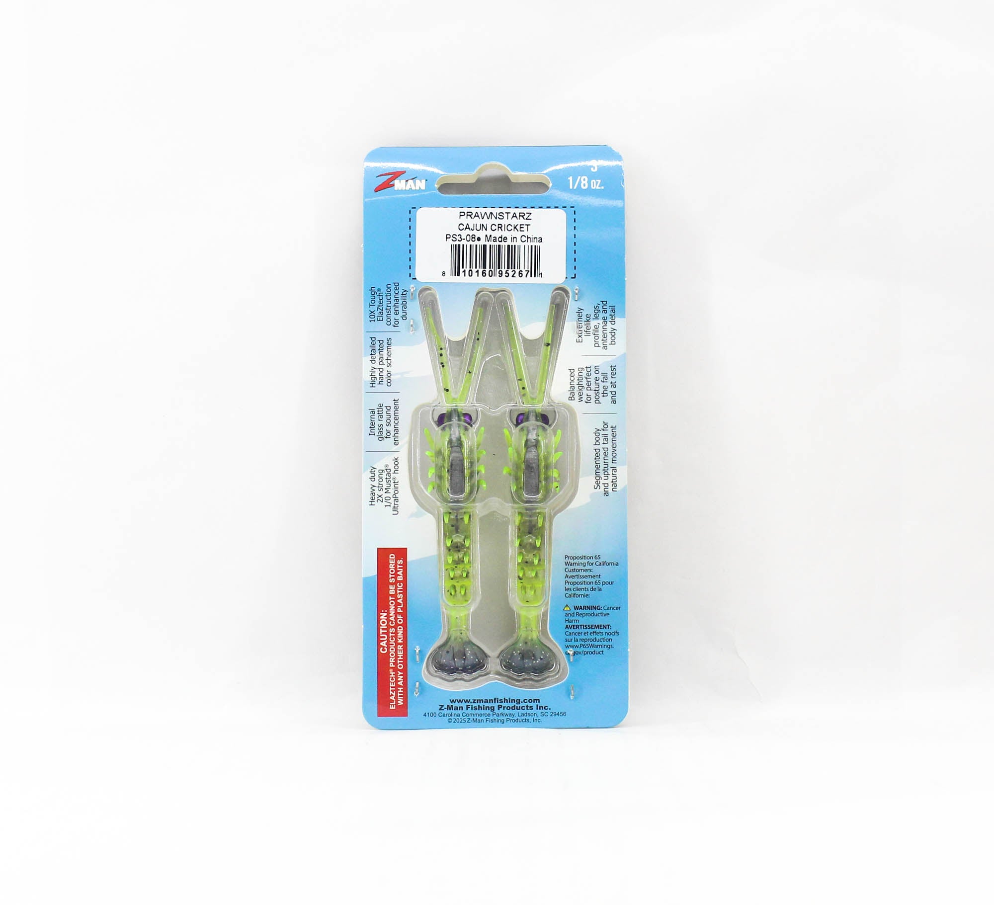 Zman Soft Lure PrawnstarZ 3 Inch 2/Pack Cajun Cricket (2671)