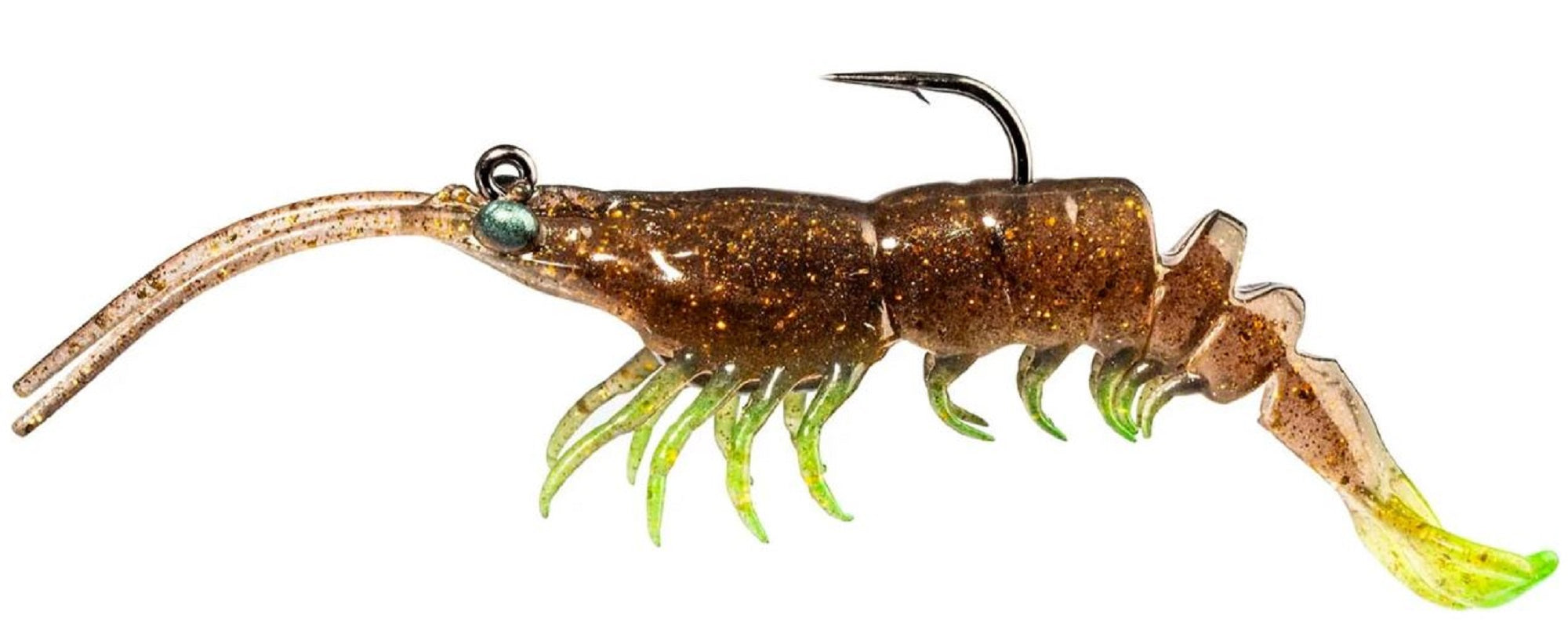 Zman Soft Lure PrawnstarZ 3 Inch 2/Pack Rootbeer Chartreuse (2718)