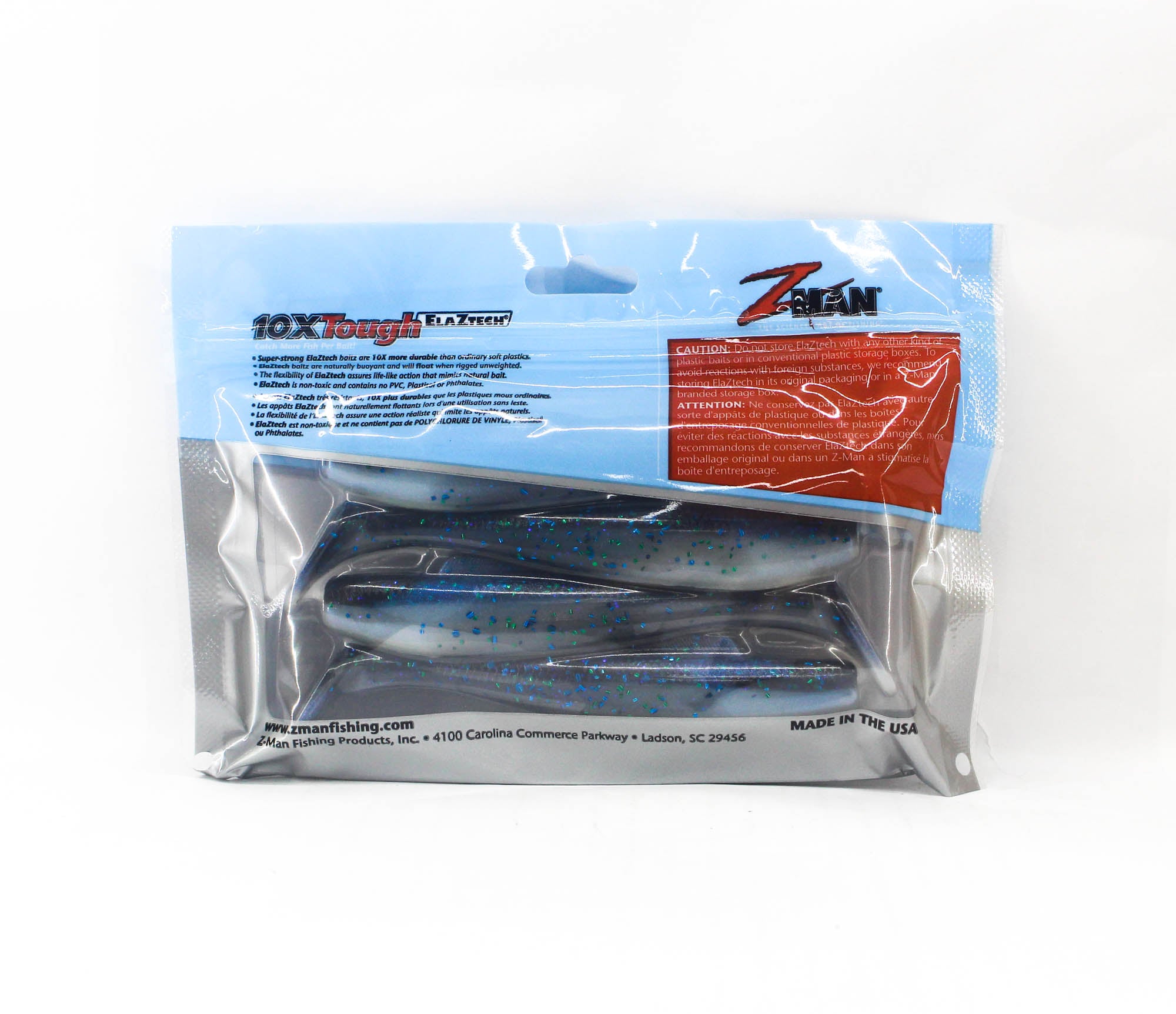Zman Soft Lure Diezel MinnowZ 5 Inch 4/Pack Blue Mackerel (3104)