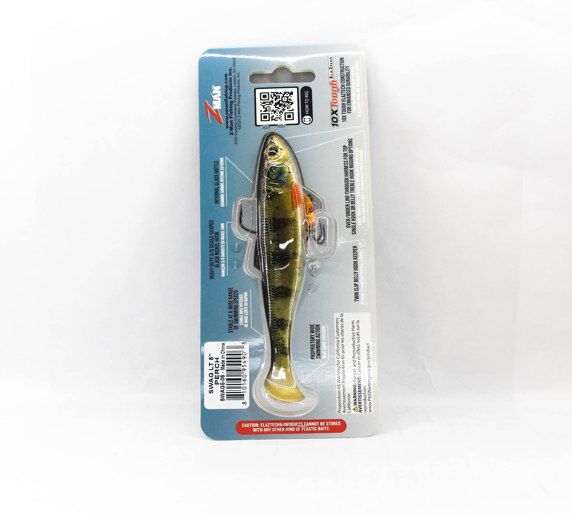 Zman Soft Lure Swag Swimbait LT 5 Inch Perch (4903)