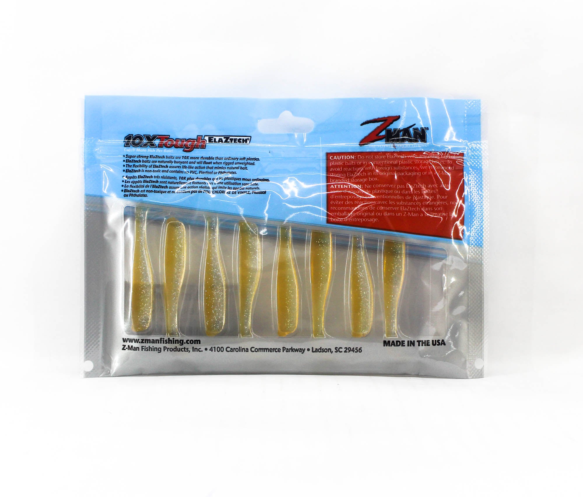 Zman Soft Lure Slim SwimZ 2.5 Inch 8/Pack Jelly Prawn (5306)