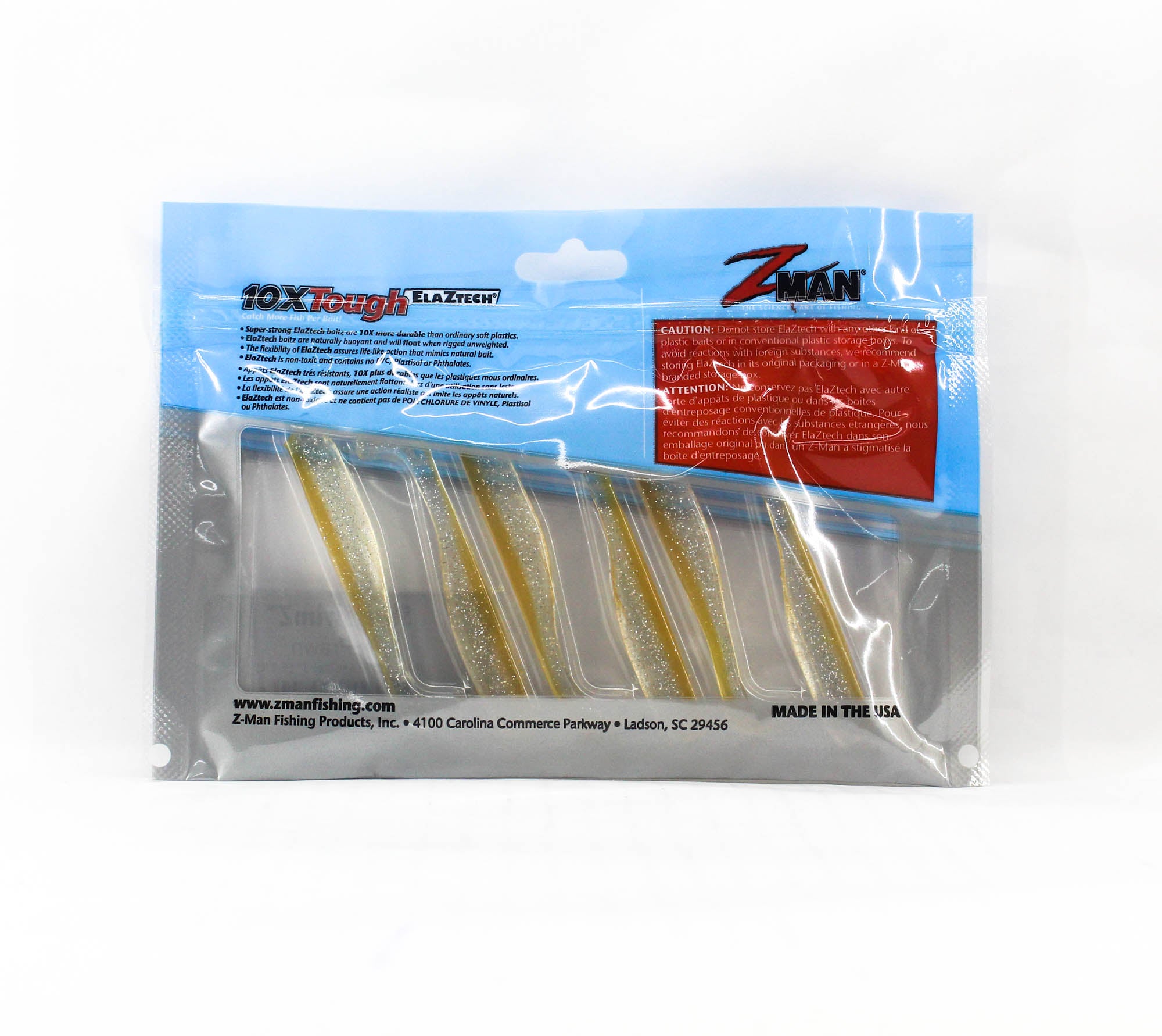 Zman Soft Lure Slim SwimZ 3 Inch 6/Pack Jelly Prawn (5344)