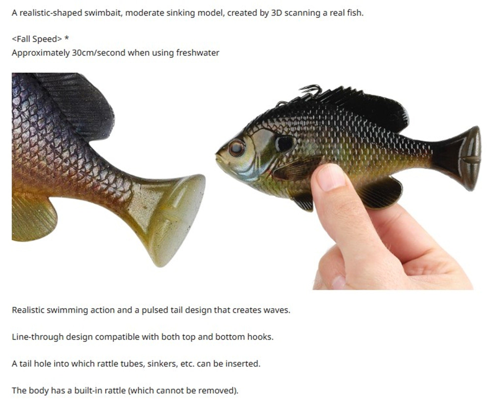 Savage Gear 3D LT Pluse Tail MS Slow Sinking 5.5 Inch Chart Gill (6704)