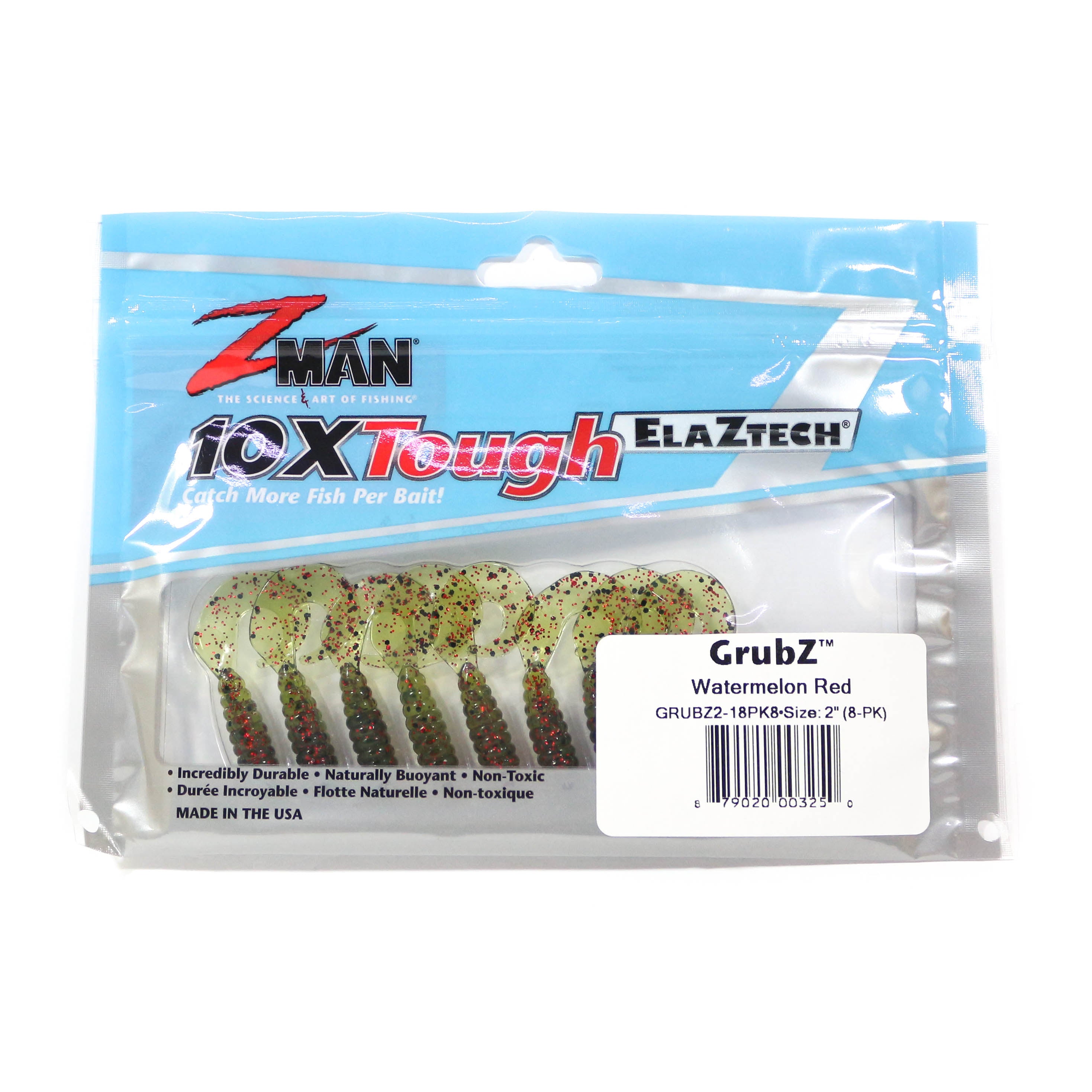 Zman Soft Lure GrubZ 2 Inch 8/Pack Watermelon Red (3250)