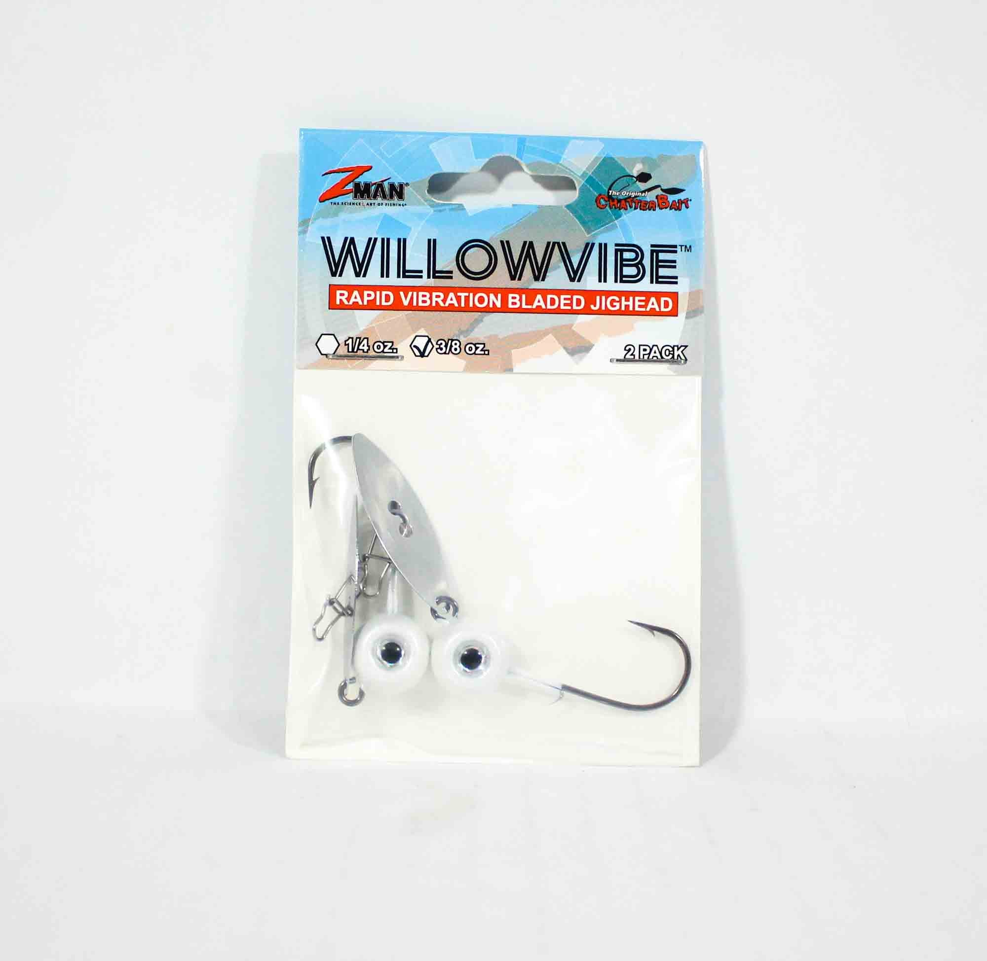 Zman Chatterbait Willow Vibe 3/8 Oz Sinking Lure Pearl (4028)