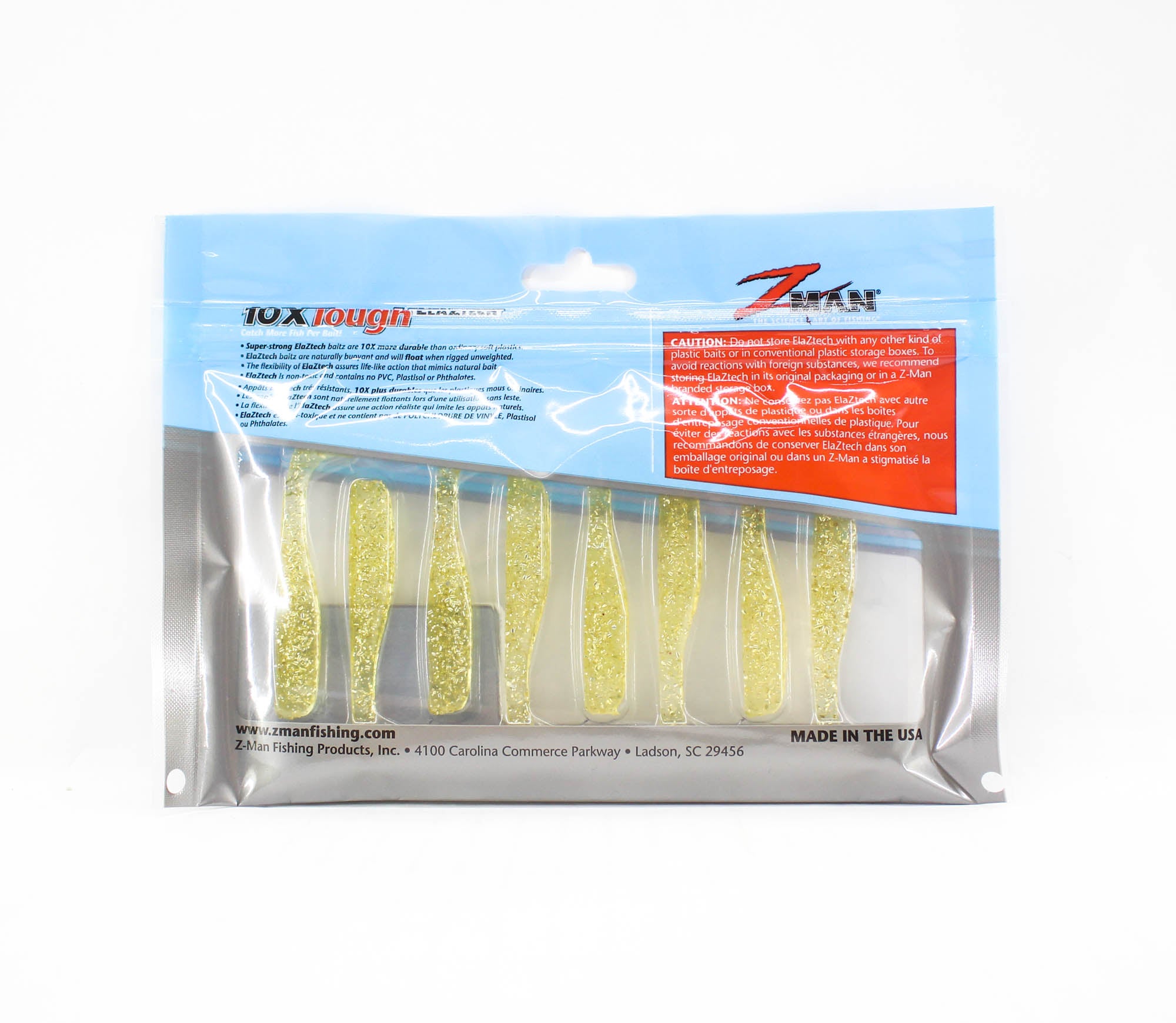 Zman Soft Lure Slim SwimZ 2.5 Inch 8/Pack Gold Flake ( 5186 )