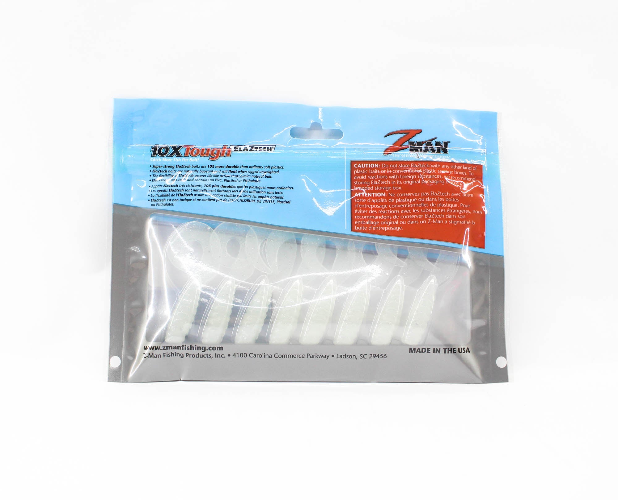 Zman Soft Lure GrubZ 2.5 Inch 8/Pack Glow Bone (5506)