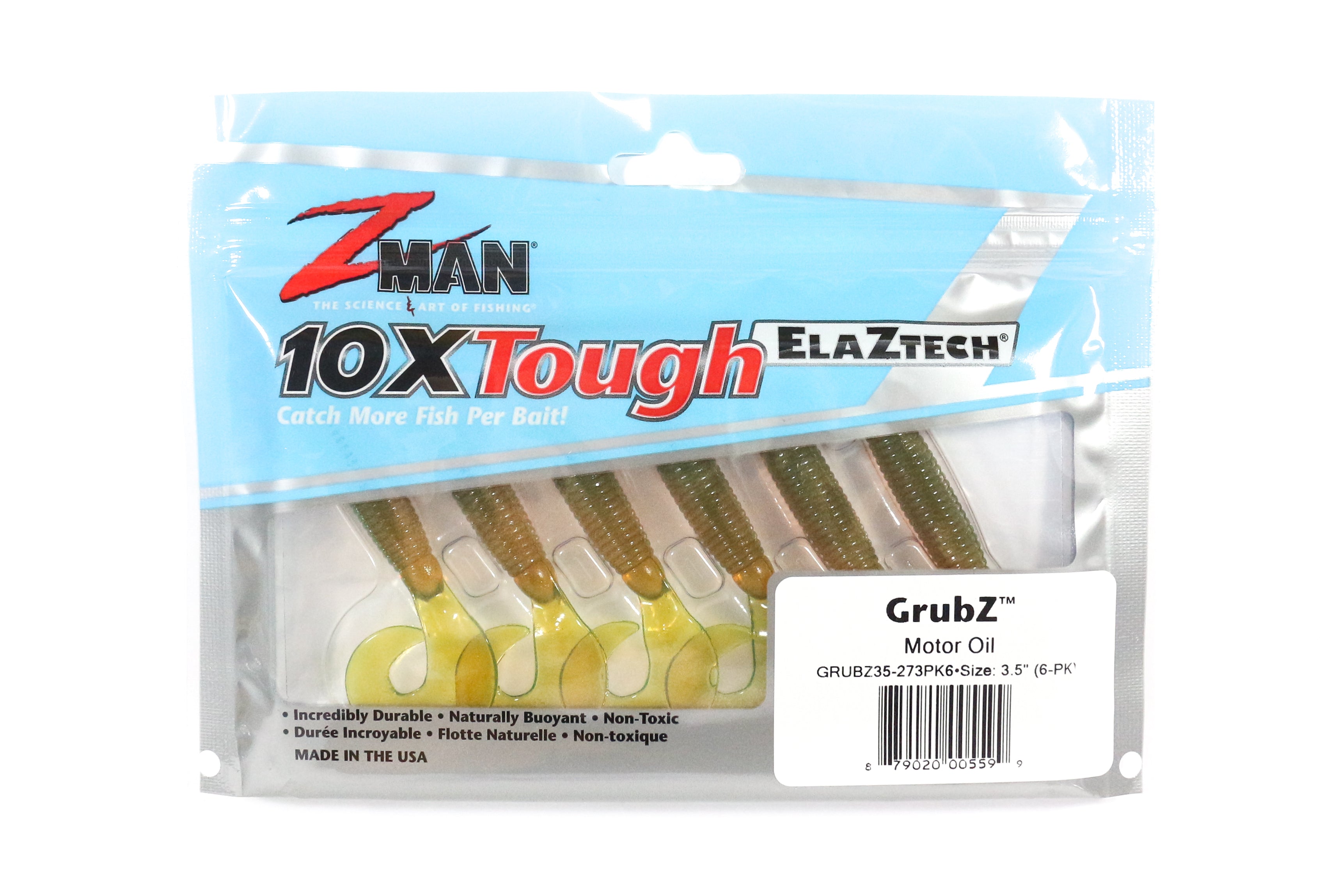 Zman Soft Lure GrubZ 3.5 Inch 6/Pack Motor Oil (5599)