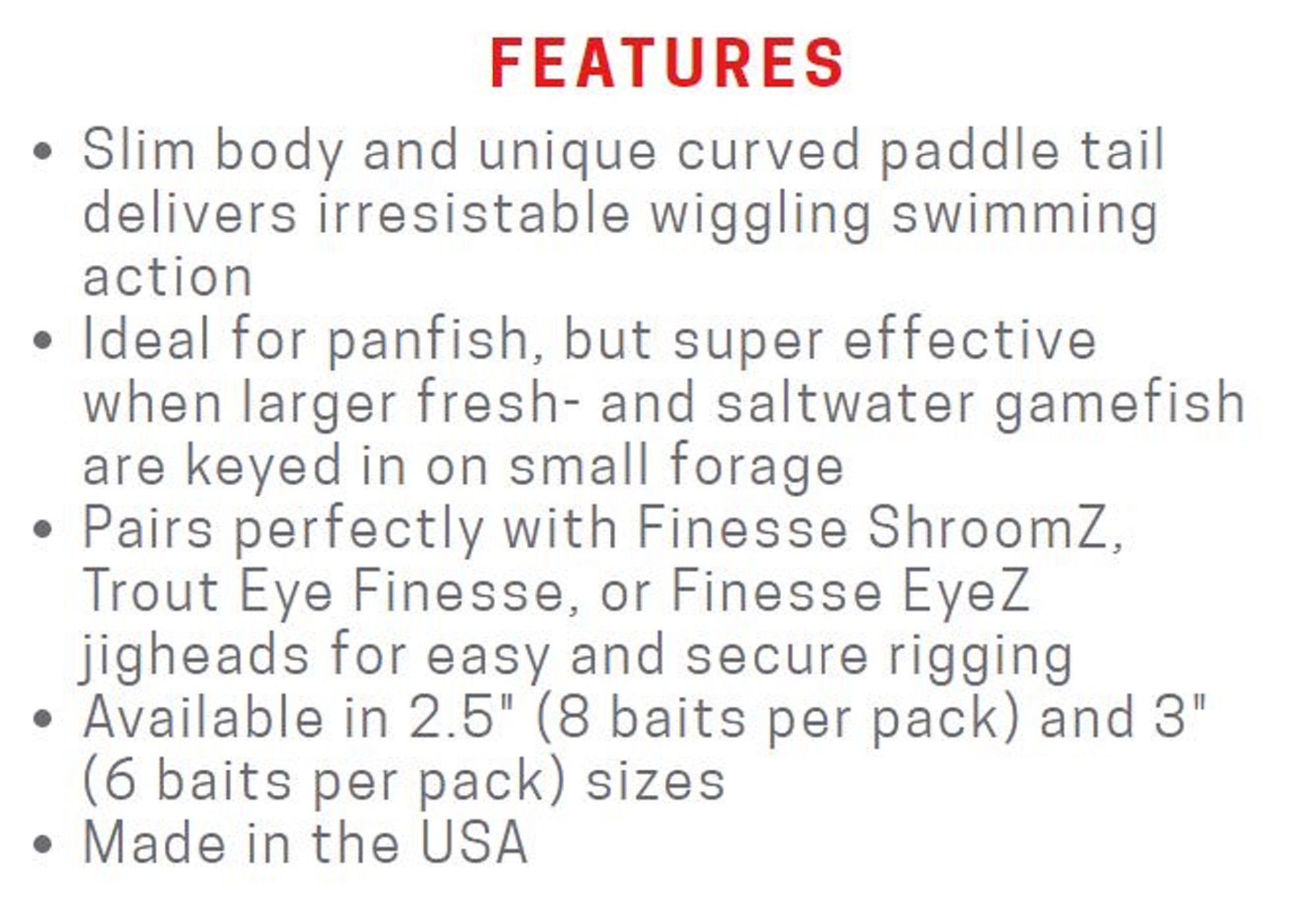 Zman Soft Lure Slim SwimZ 2.5 Inch 8/Pack Space Guppy (8316)