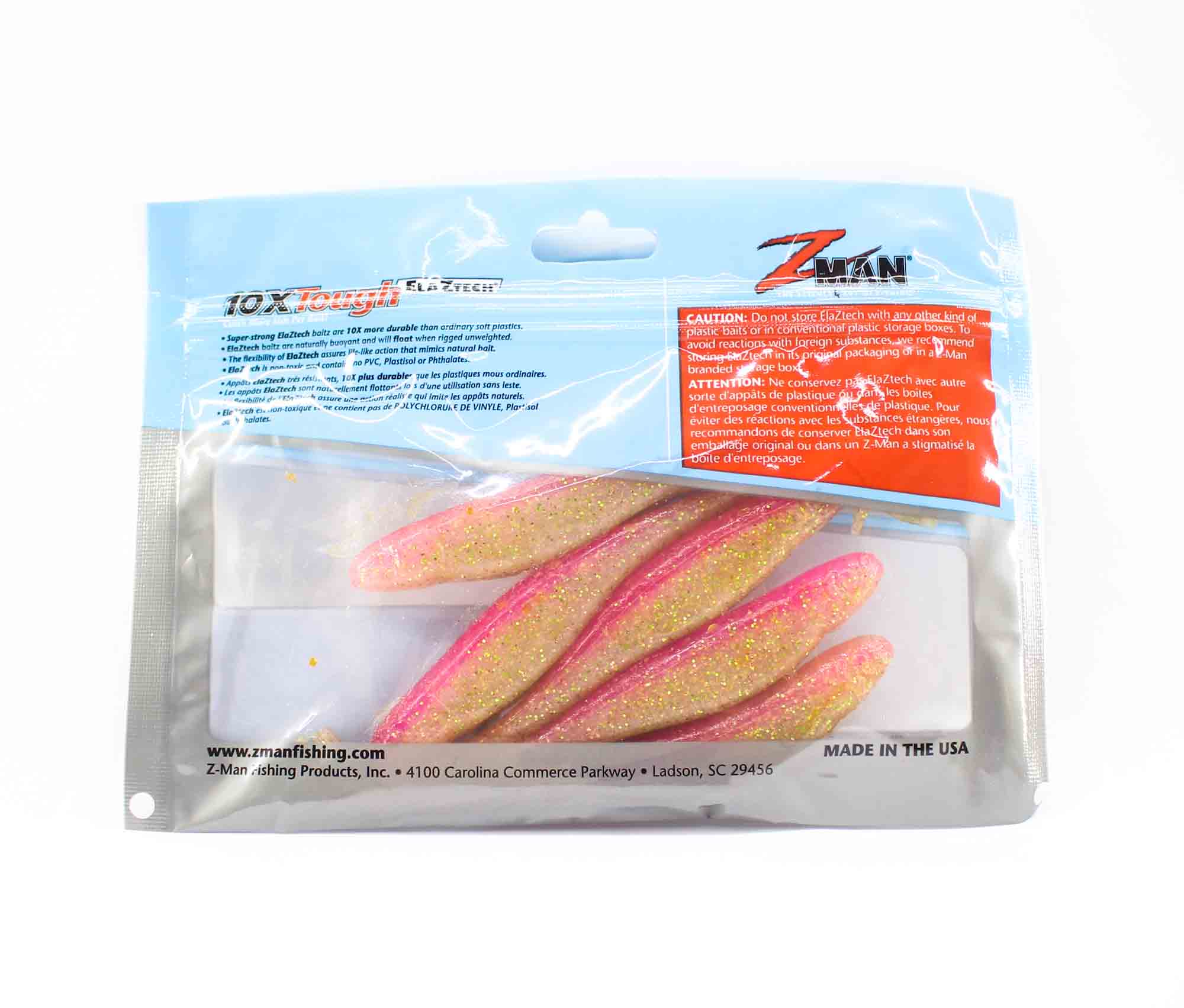 Zman Soft Lure Jerk ShadZ Scented 5 Inch 5/Pack Laguna Shrimp (0242)