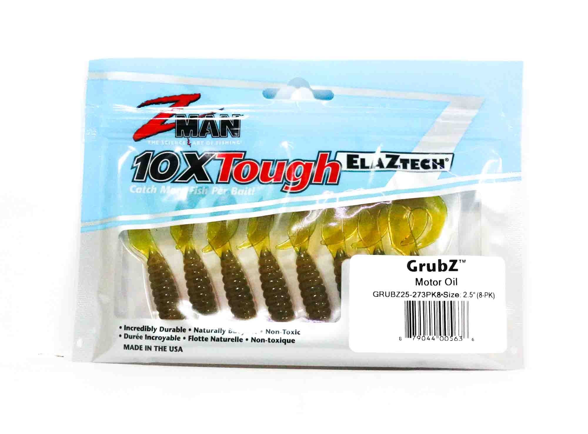Zman Soft Lure GrubZ 2.5 Inch 8/Pack Motor Oil (5636)