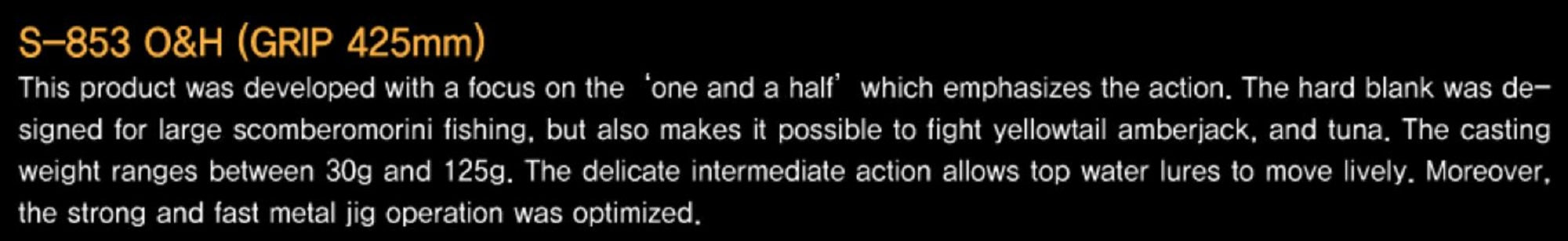 NS Black Hole Rod Spinning Boca Samchi S-853 O&H (8513)