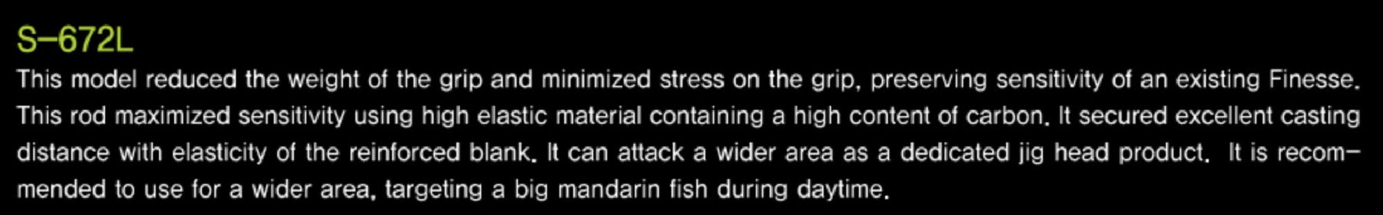 NS Black Hole Rod Spinning Finesse Plus S-672L (7895)