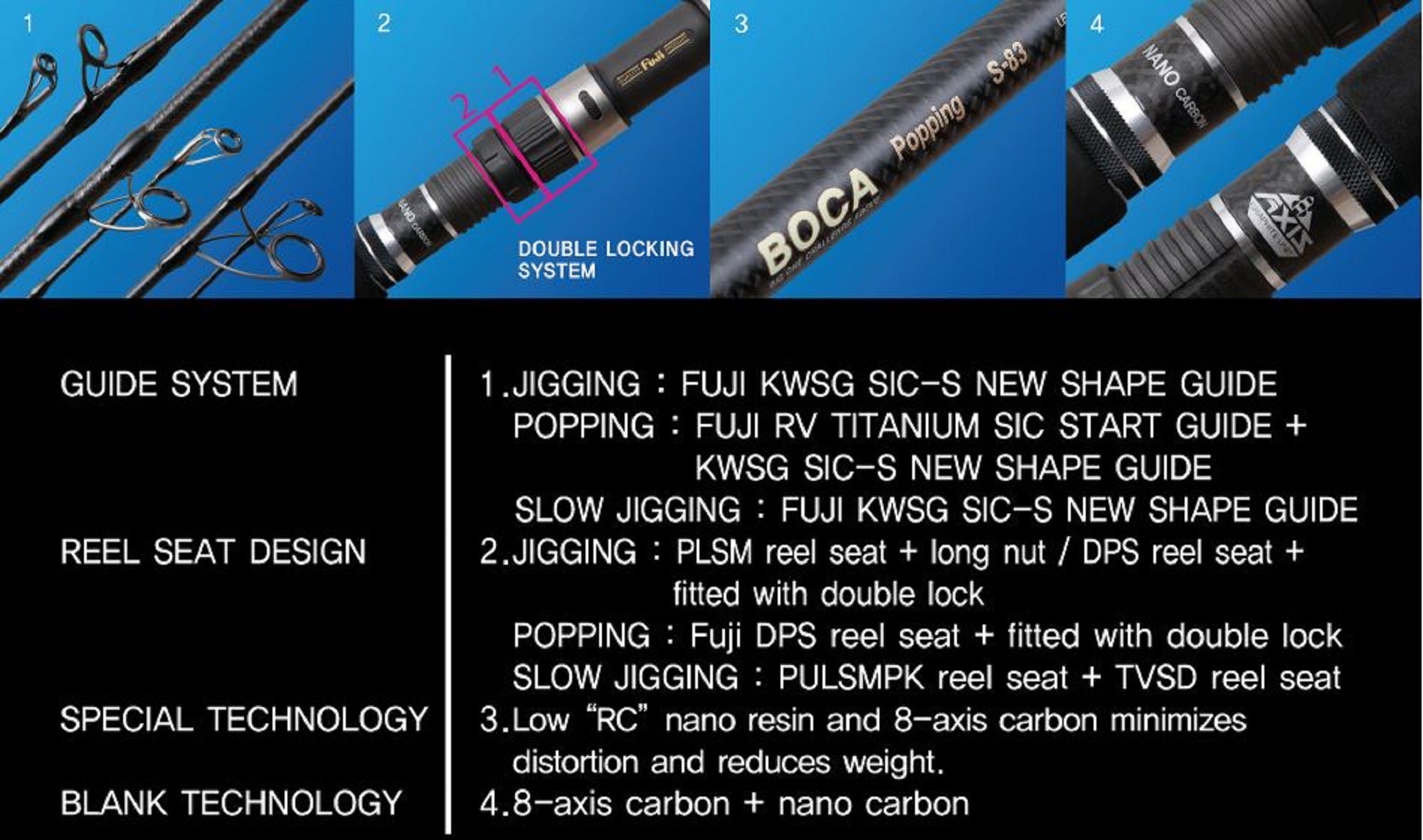 NS Black Hole Rod Baitcast Boca Slow Jigging B-601 H3R (6138)