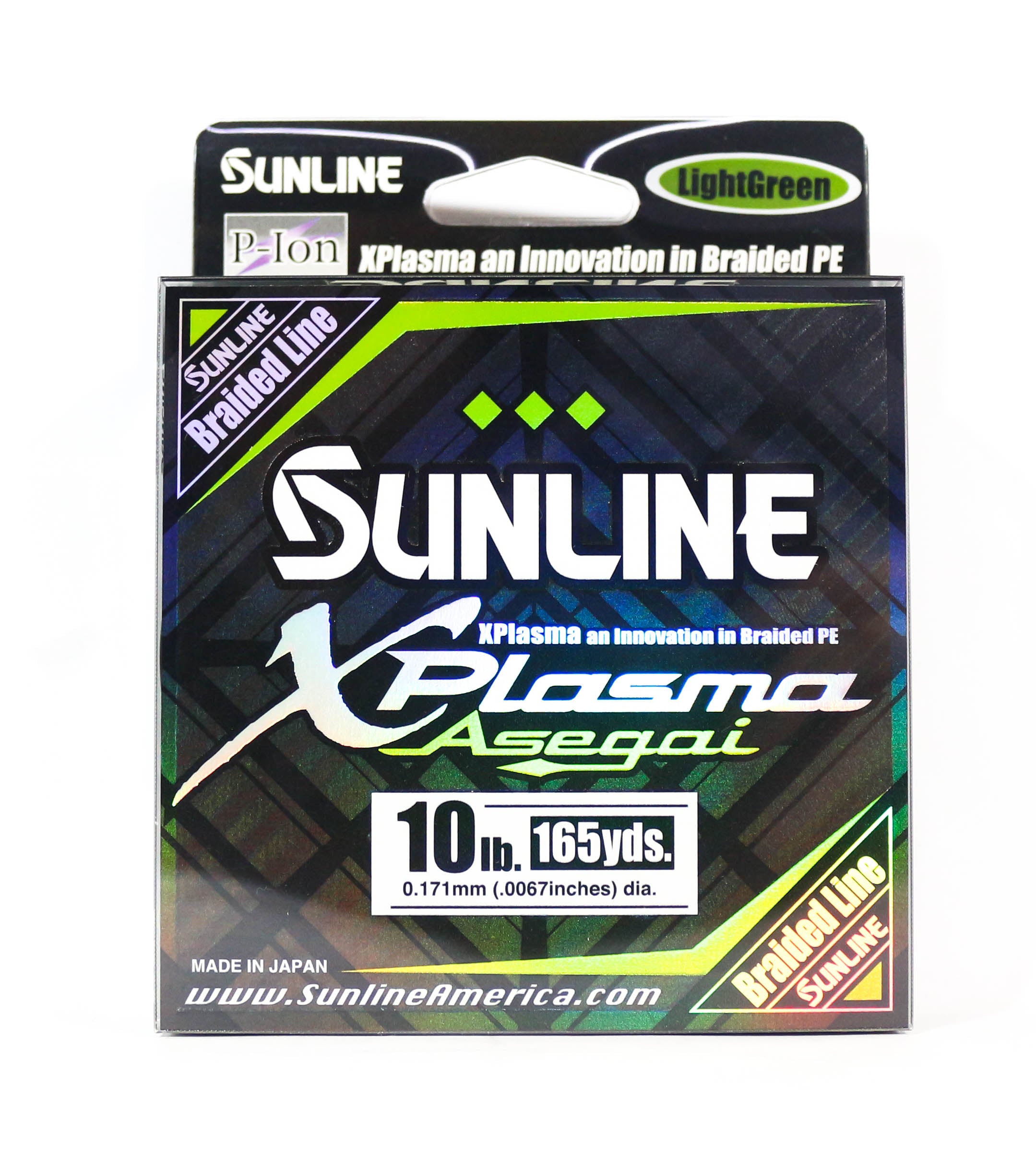 Sunline P.E Line Asegai Xplasma 165yds P.E 1 10lb Light Green (5004)