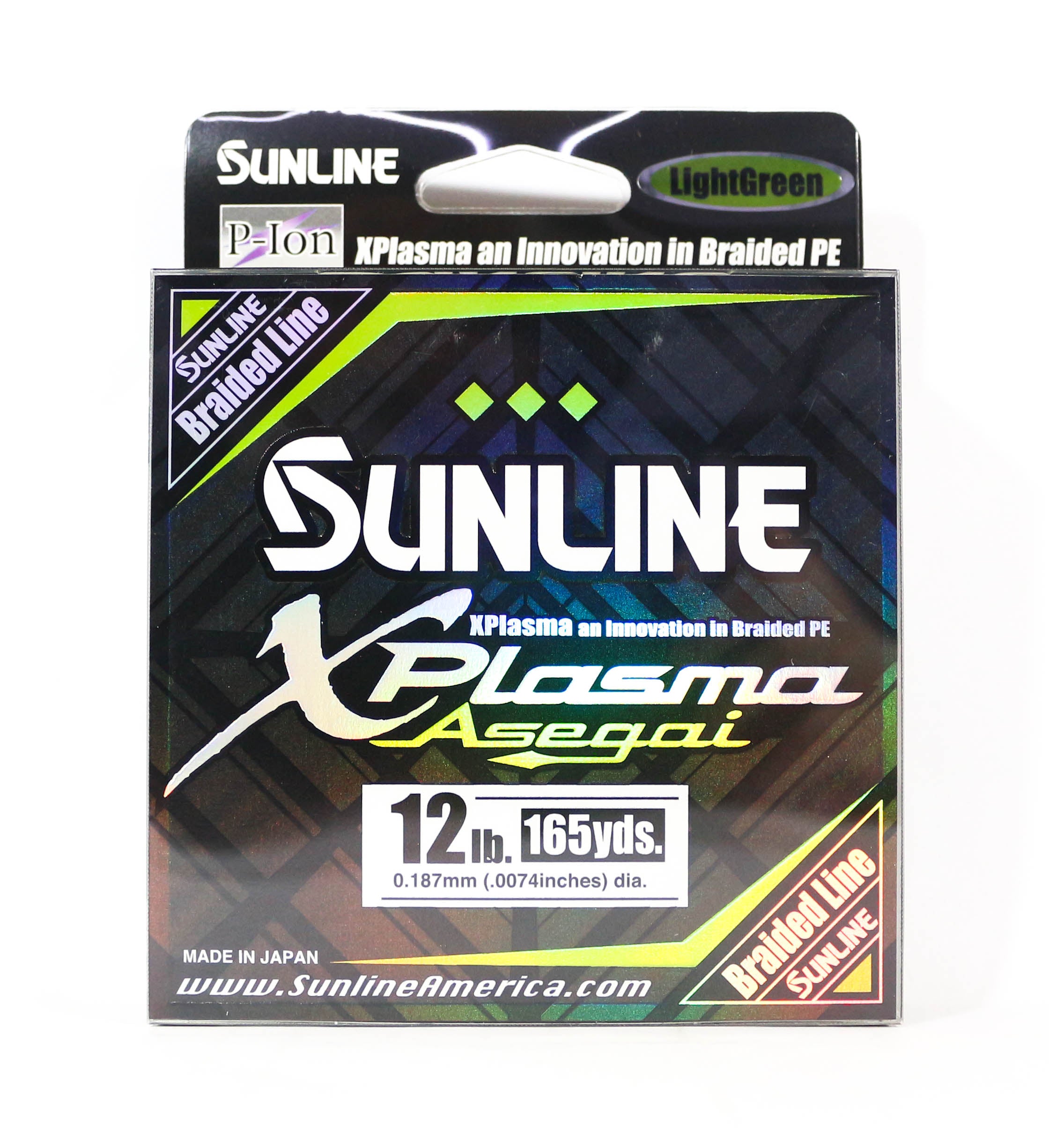 Sunline P.E Line Asegai Xplasma 165yds P.E 1.2 12lb Light Green (5011)