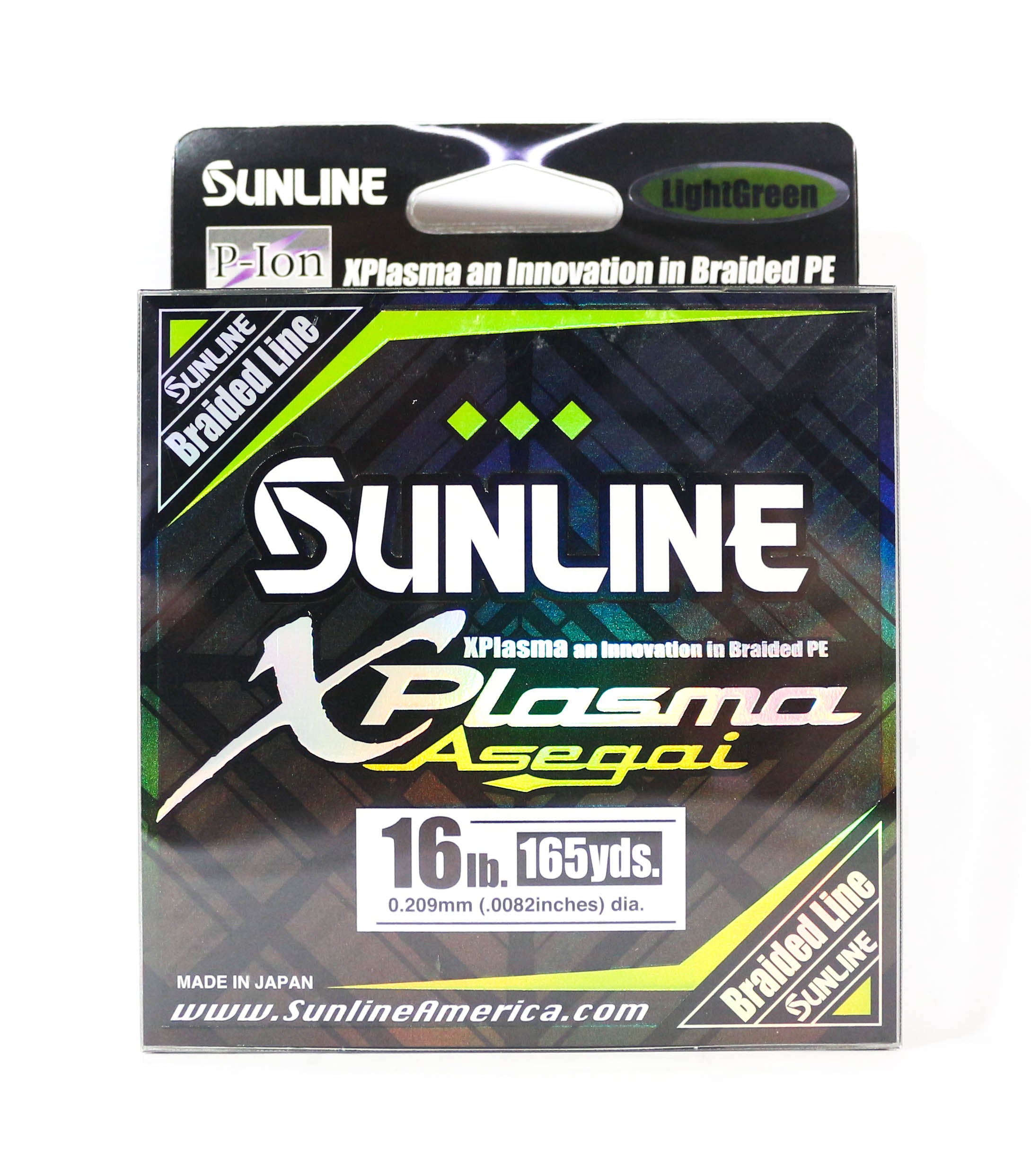 Sunline P.E Line Asegai Xplasma 165yds P.E 1.5 16lb Light Green (5028)