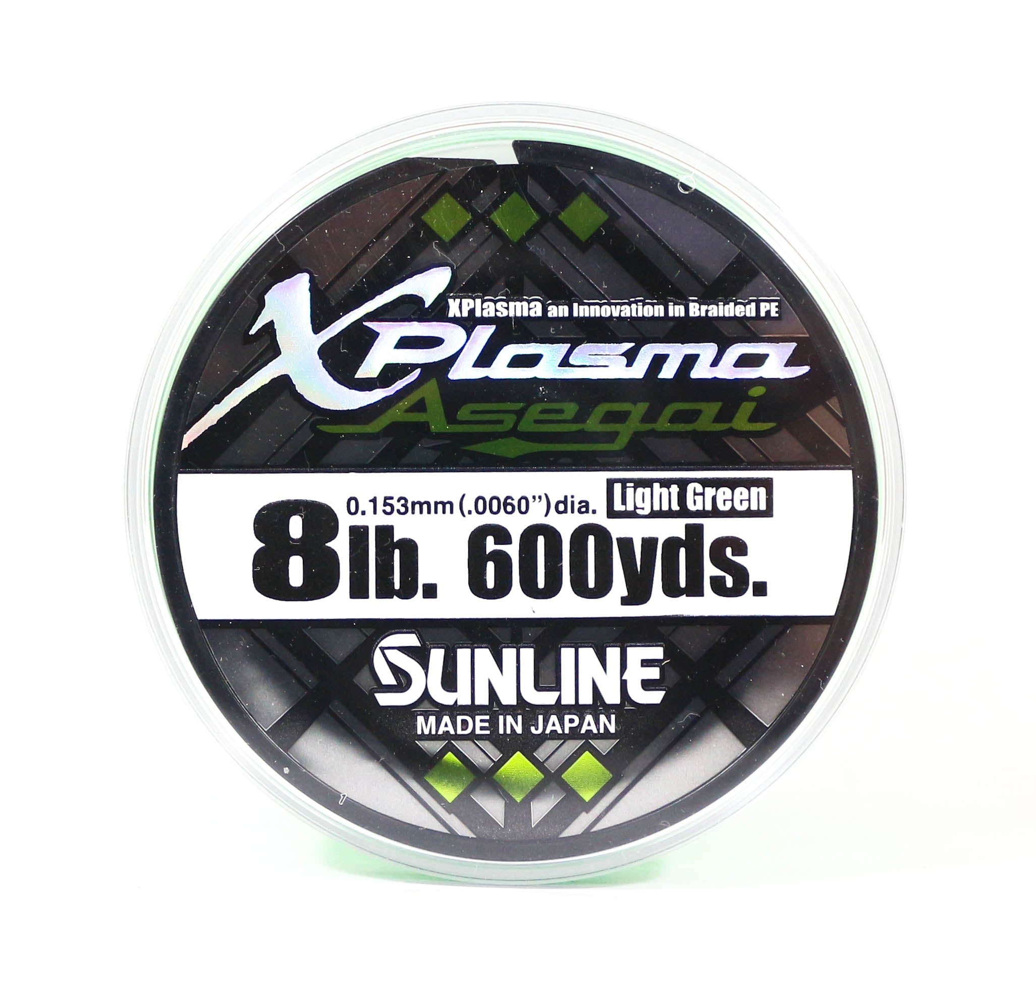 Sunline P.E Line Asegai Xplasma 600yds P.E 0.8 8lb Light Green (5042)