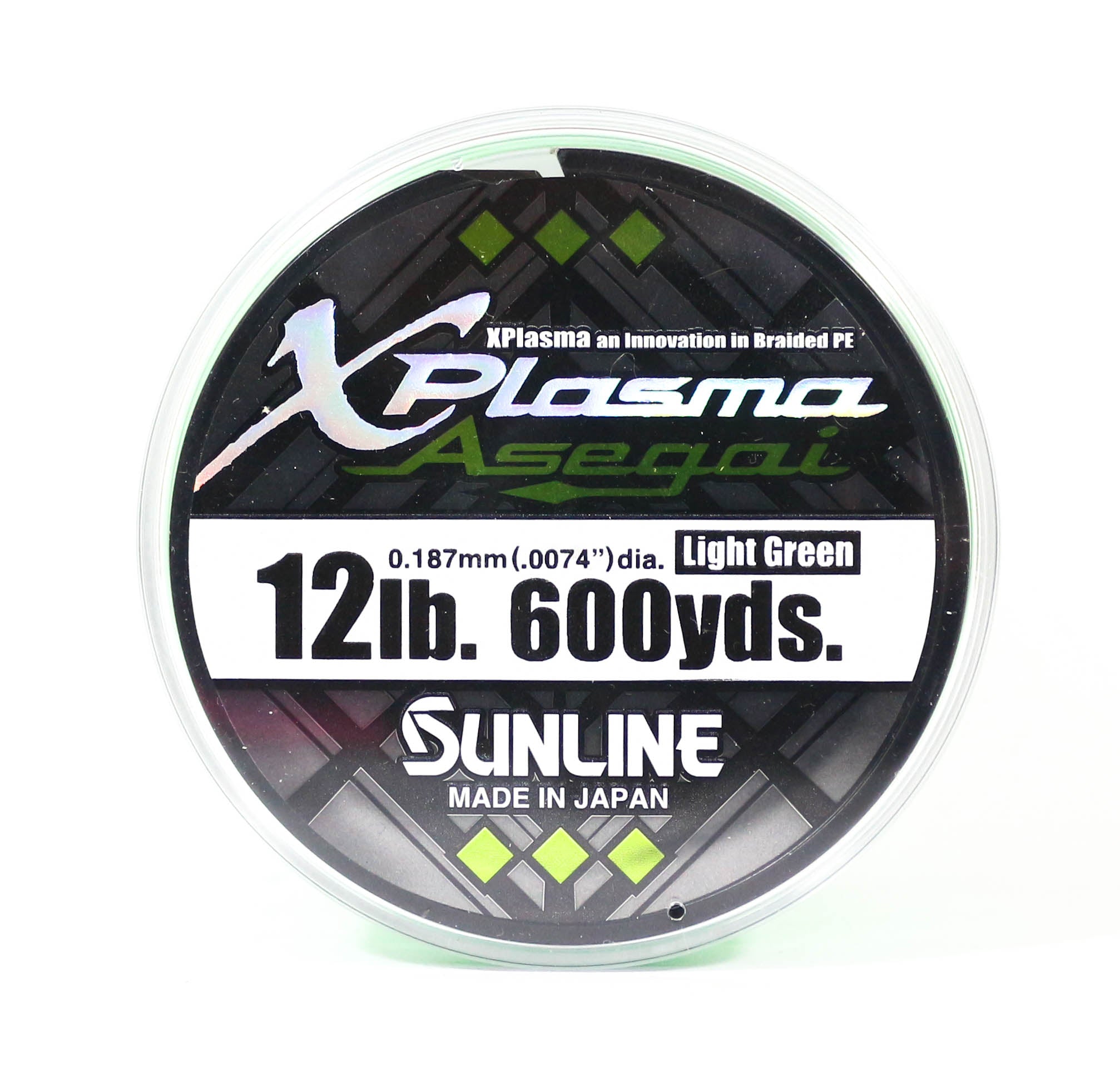 Sunline P.E Line Asegai Xplasma 600yds P.E 1.2 12lb Light Green (5066)