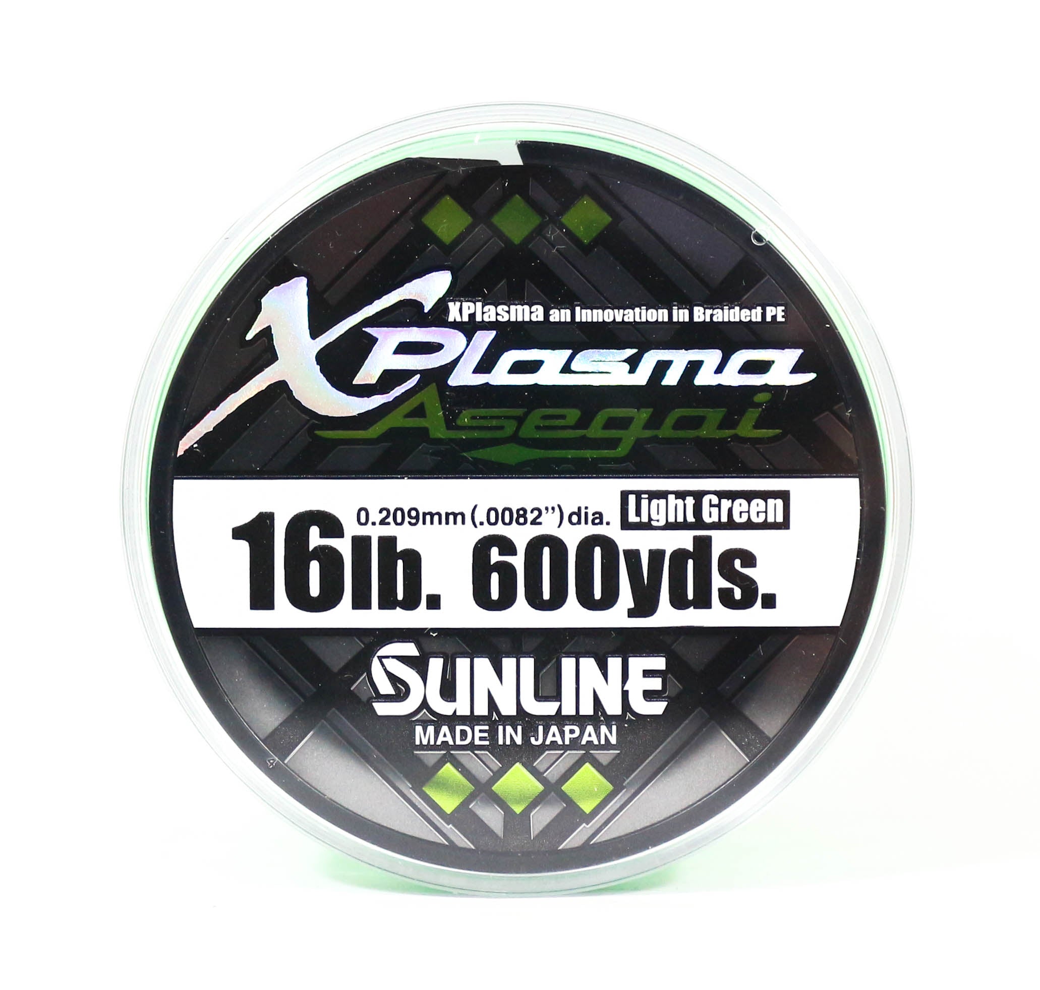 Sunline P.E Line Asegai Xplasma 600yds P.E 1.5 16lb Light Green (5073)