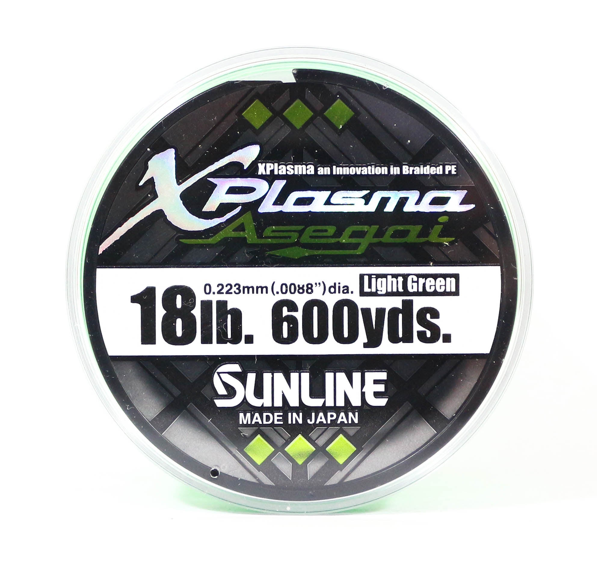 Sunline P.E Line Asegai Xplasma 600yds P.E 1.7 18lb Light Green (5080)