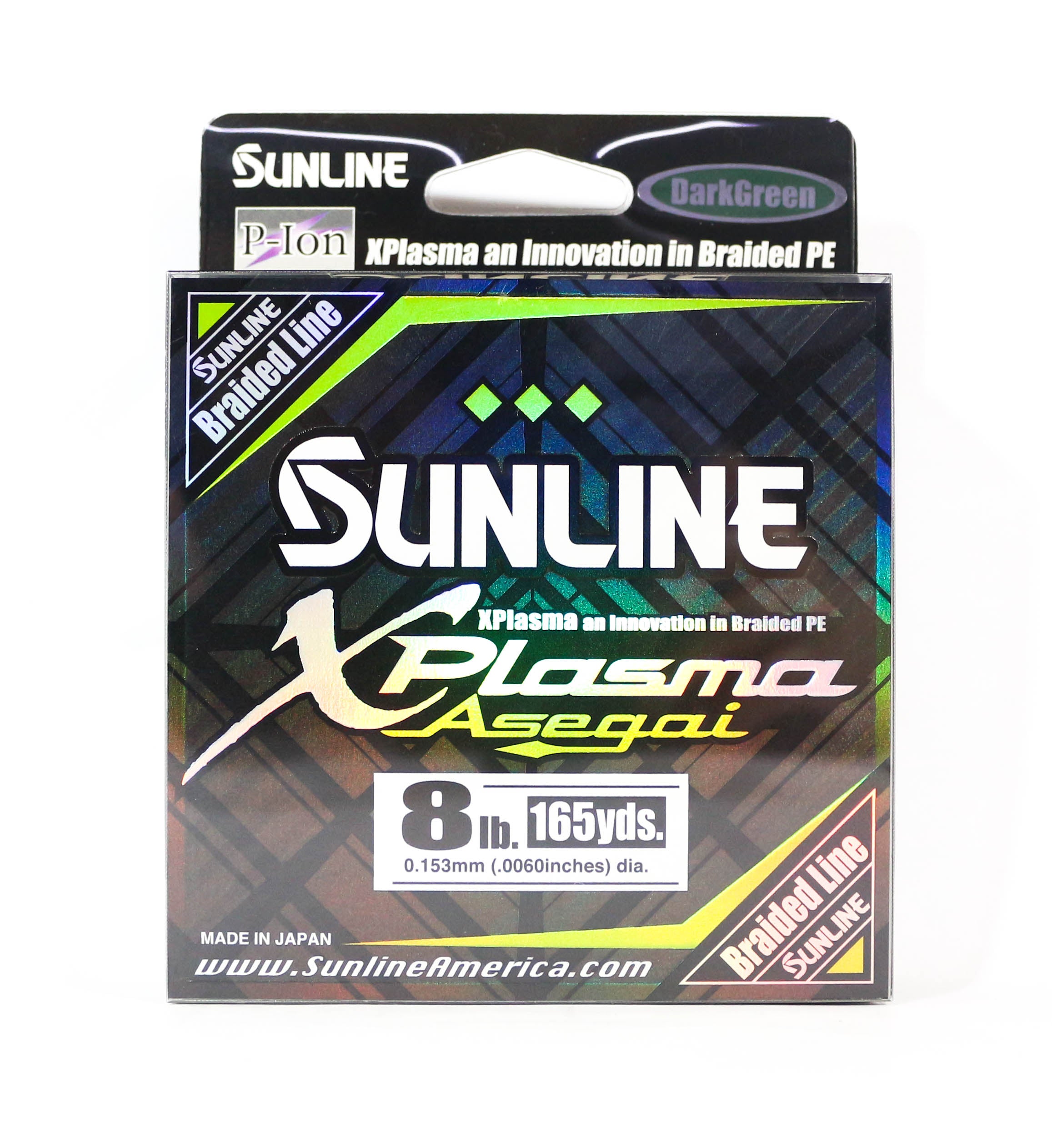 Sunline P.E Line Asegai Xplasma 165yds P.E 0.8 8lb Dark Green (5097)