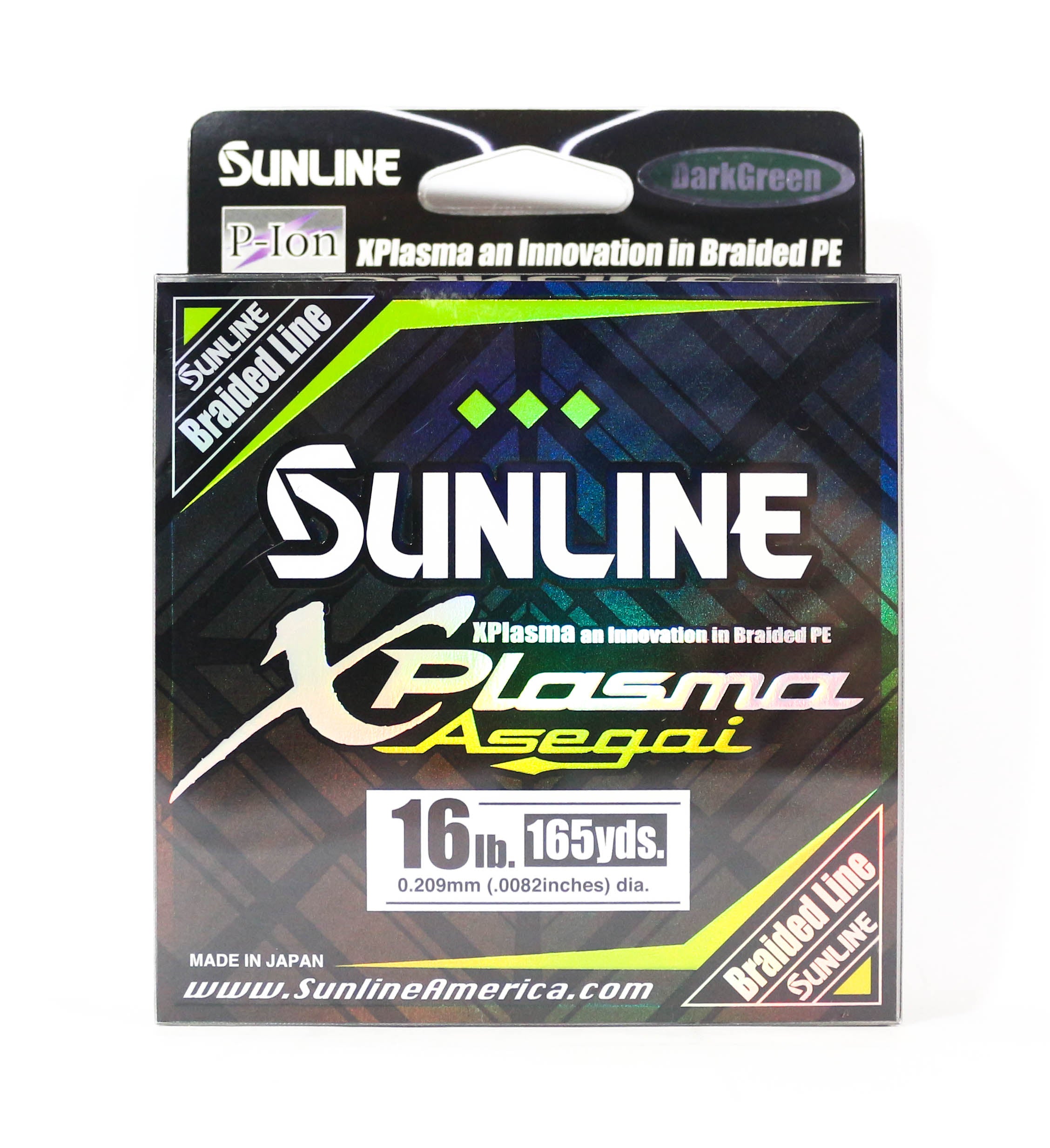 Sunline P.E Line Asegai Xplasma 165yds P.E 1.5 16lb Dark Green (5127)