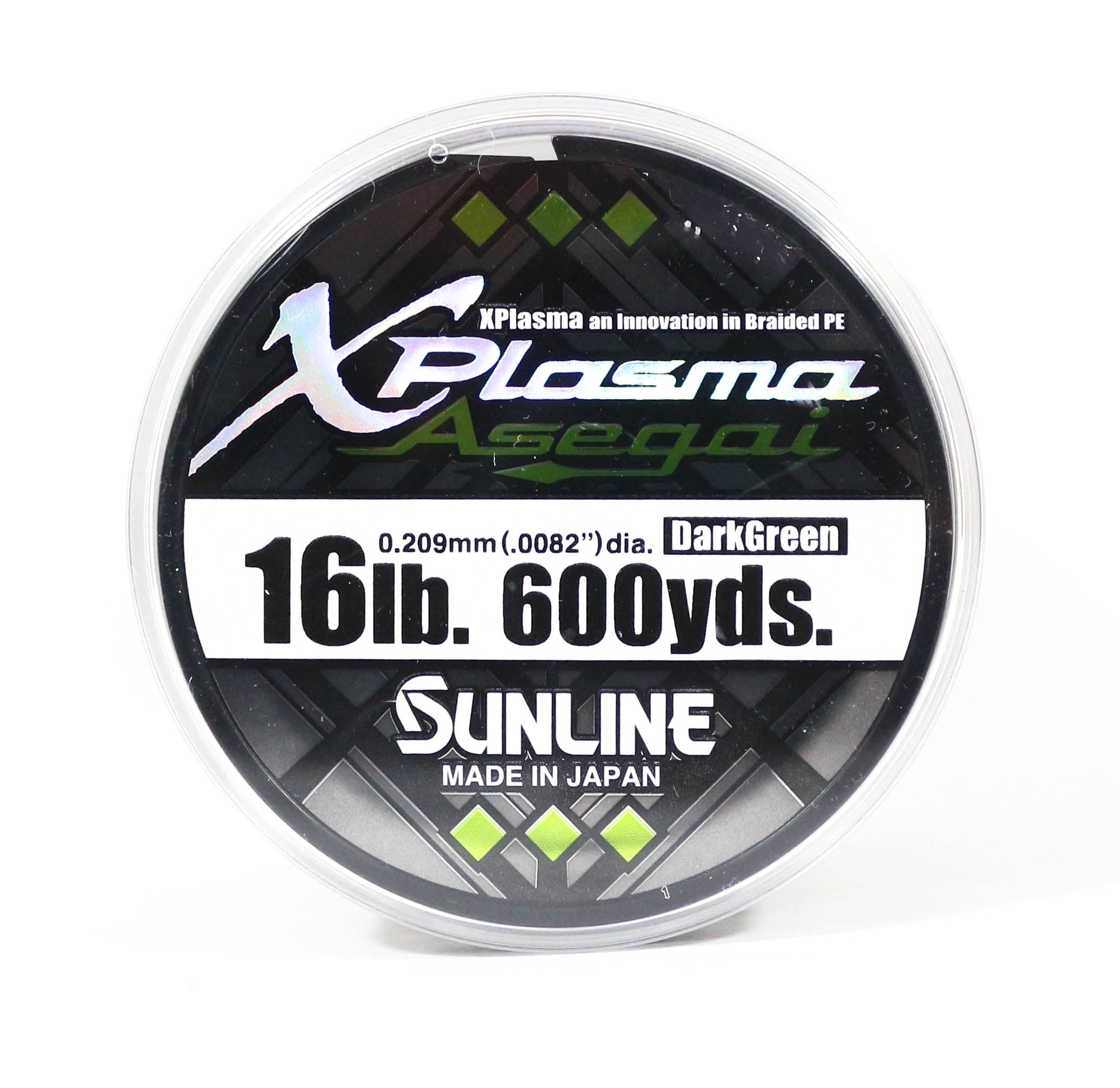 Sunline P.E Line Asegai Xplasma 600yds P.E 1.5 16lb Dark Green (5202)