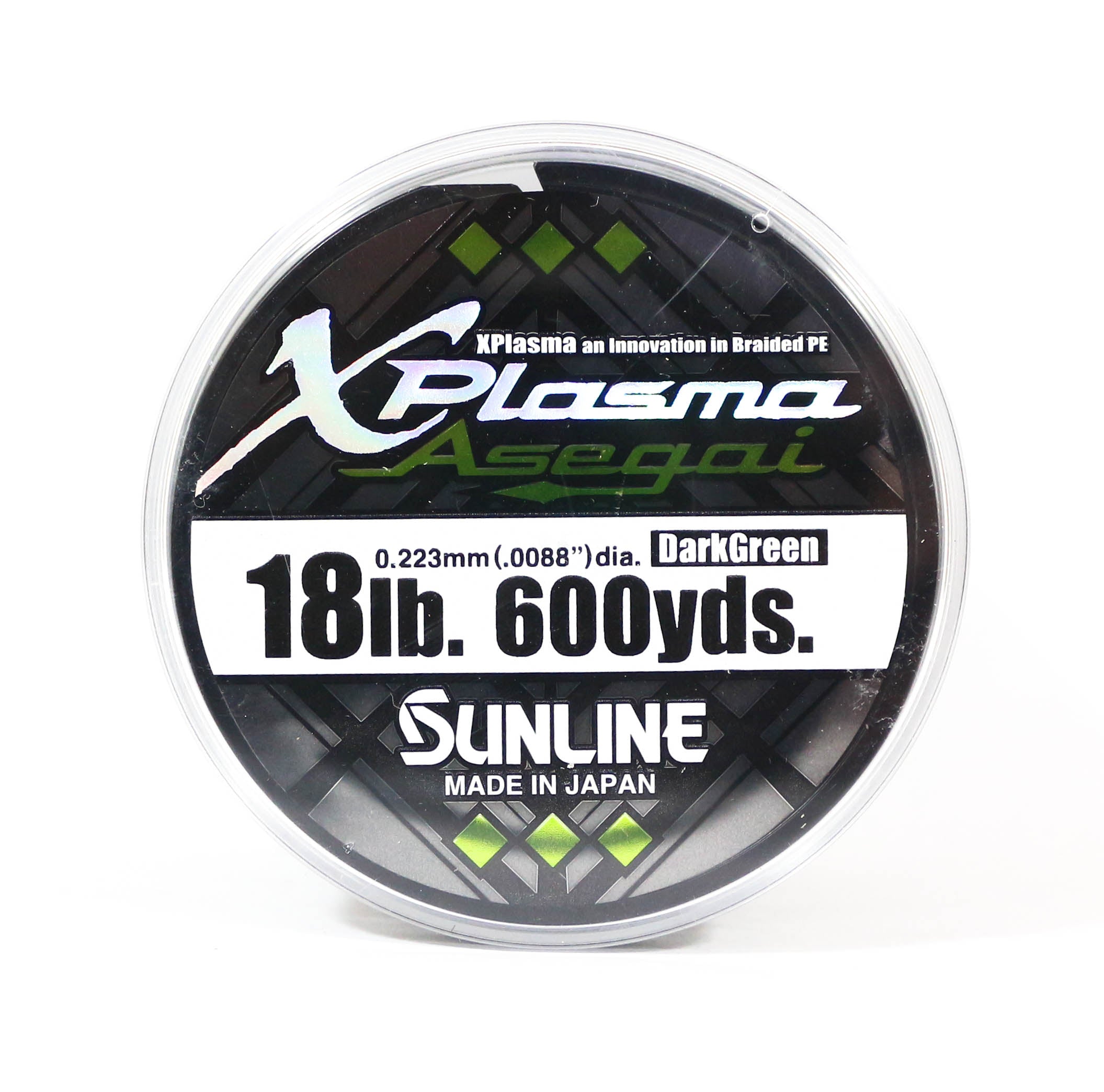 Sunline P.E Line Asegai Xplasma 600yds P.E 1.7 18lb Dark Green (5219)