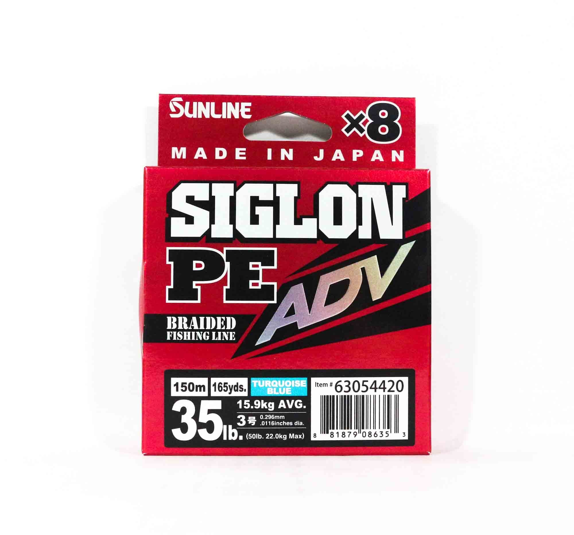 Sunline P.E Line X8 Siglon Advance 150M P.E 3 35LB Blue (6353)