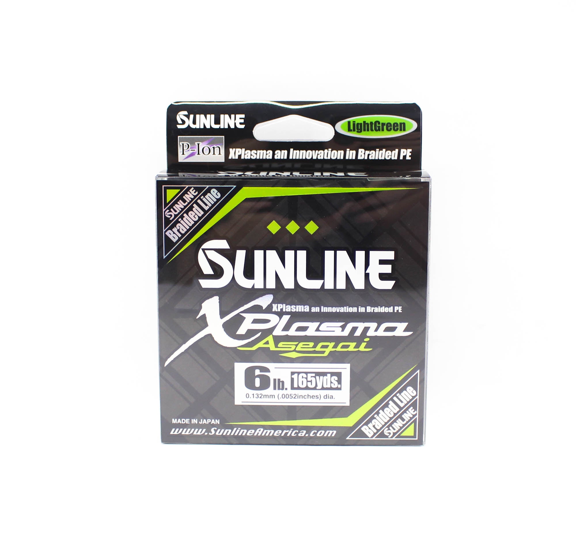 Sunline P.E Line Asegai Xplasma 165yds P.E 0.6 6lb Light Green (6650)