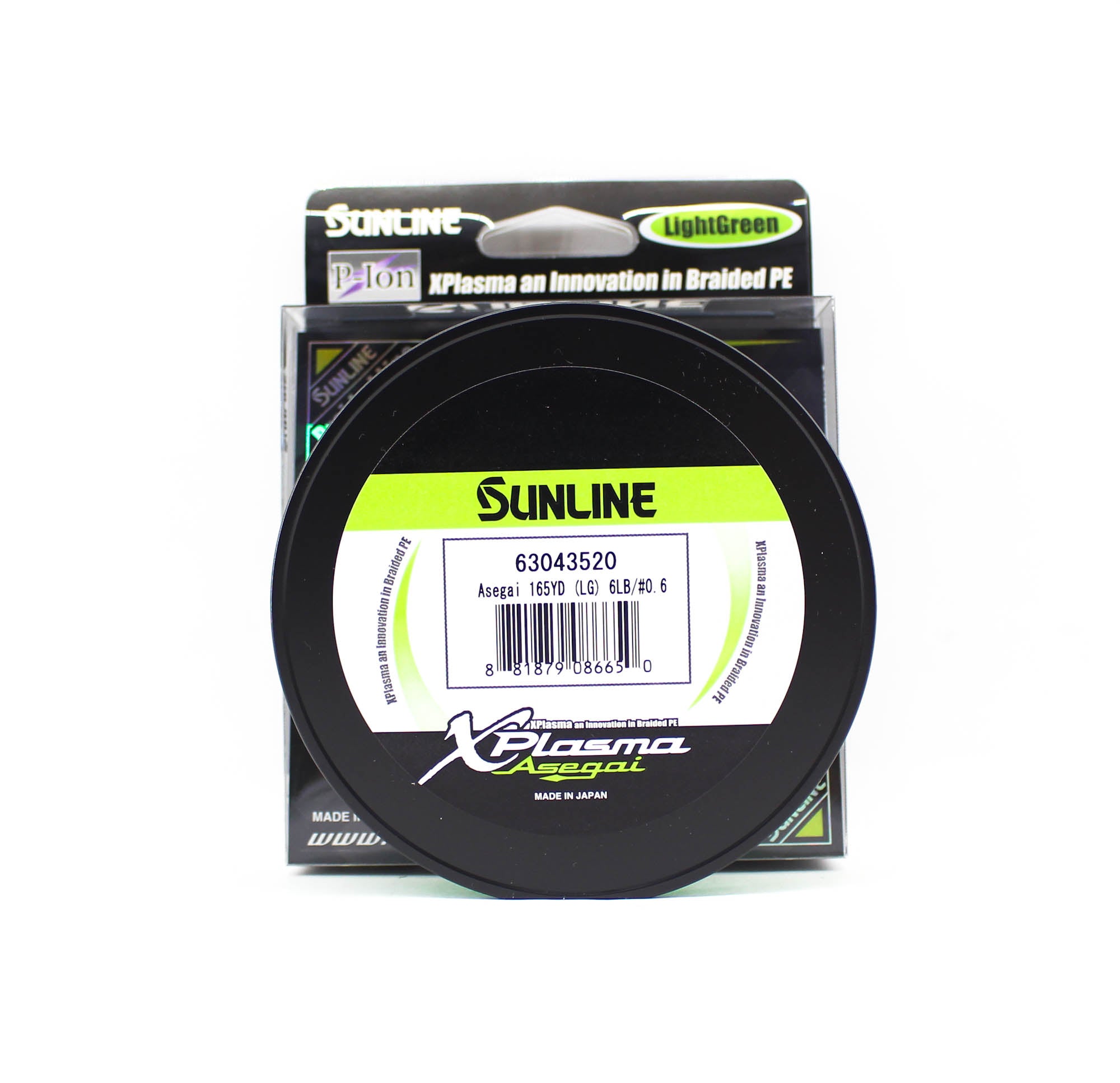 Sunline P.E Line Asegai Xplasma 165yds P.E 0.6 6lb Light Green (6650)