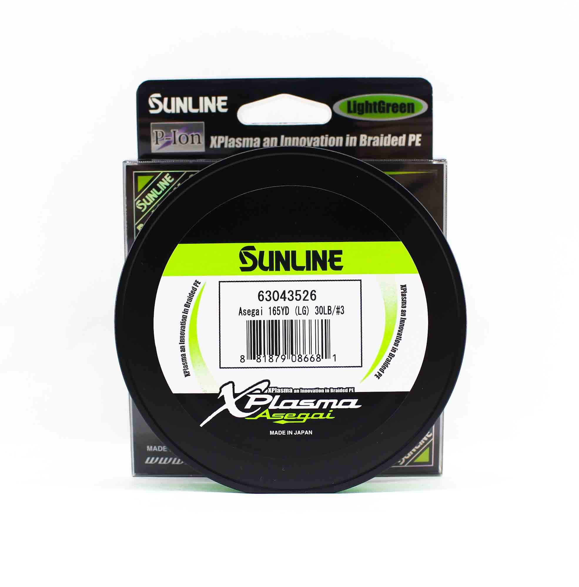 Sunline P.E Line Asegai Xplasma 165yds P.E 3 30lb Light Green (6681)