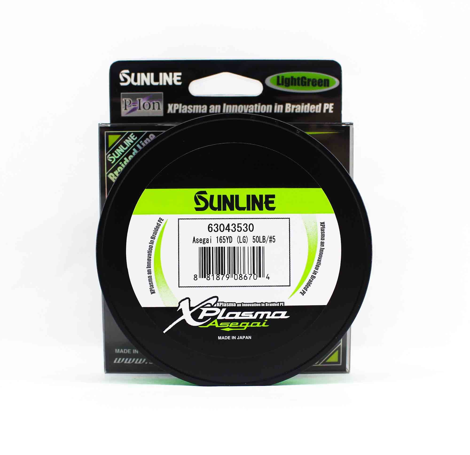 Sunline P.E Line Asegai Xplasma 165yds P.E 5 50lb Light Green (6704)