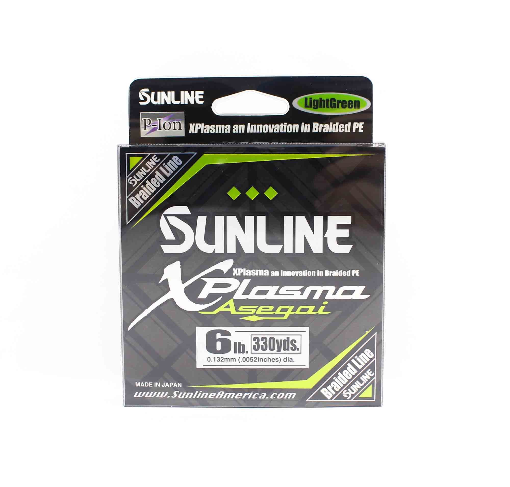 Sunline P.E Line Asegai Xplasma 330yds P.E 0.6 6lb Light Green (6711)