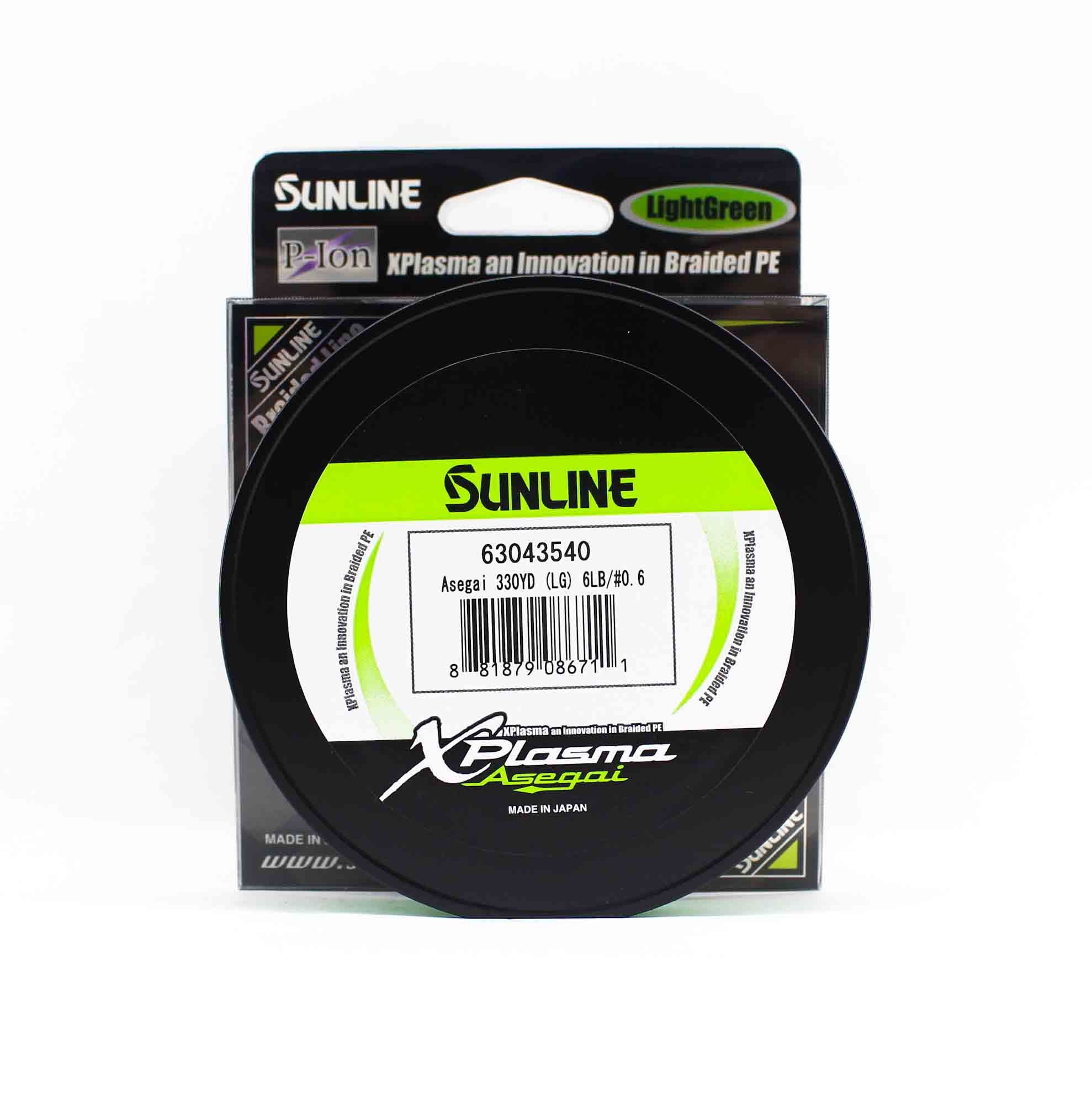 Sunline P.E Line Asegai Xplasma 330yds P.E 0.6 6lb Light Green (6711)